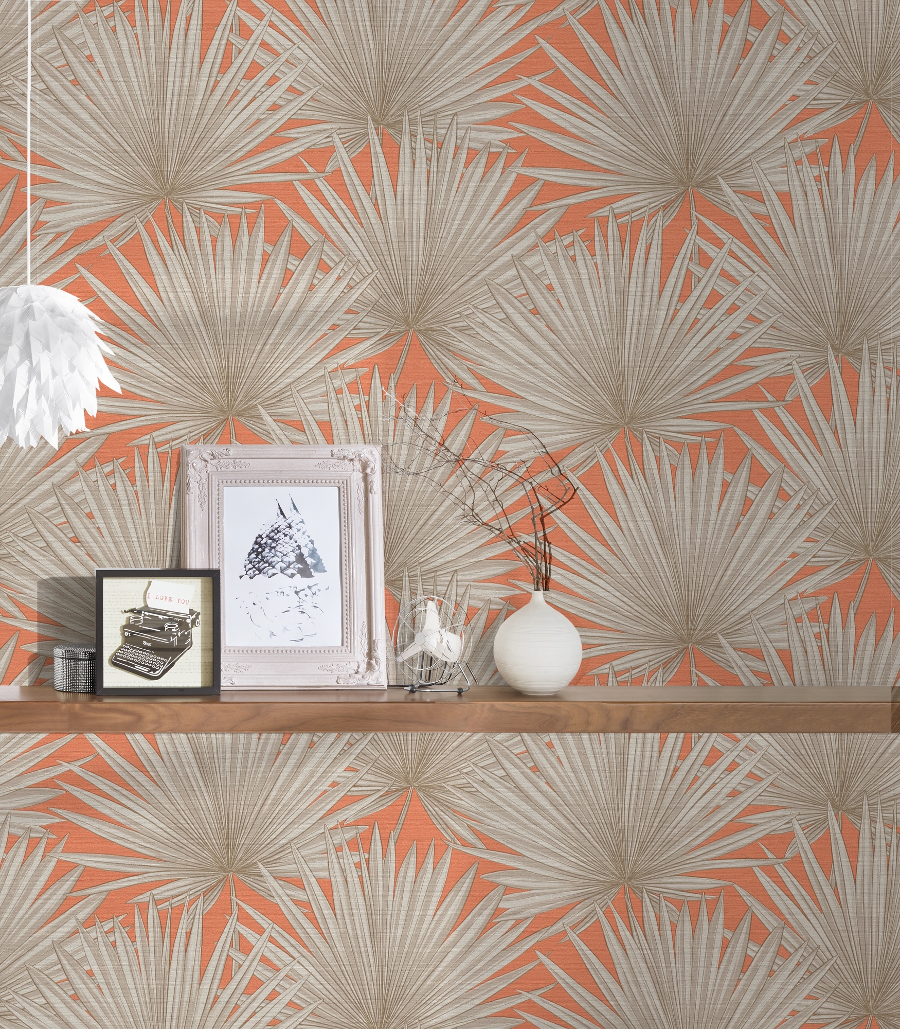 A.S. Création Vliestapete »Antigua Tapete mit Palmenblätter«, matt-gemustert-neutral, Tapete Floral Tapeten Wohnzimmer Schlafzimmer Küche modern Flur Design