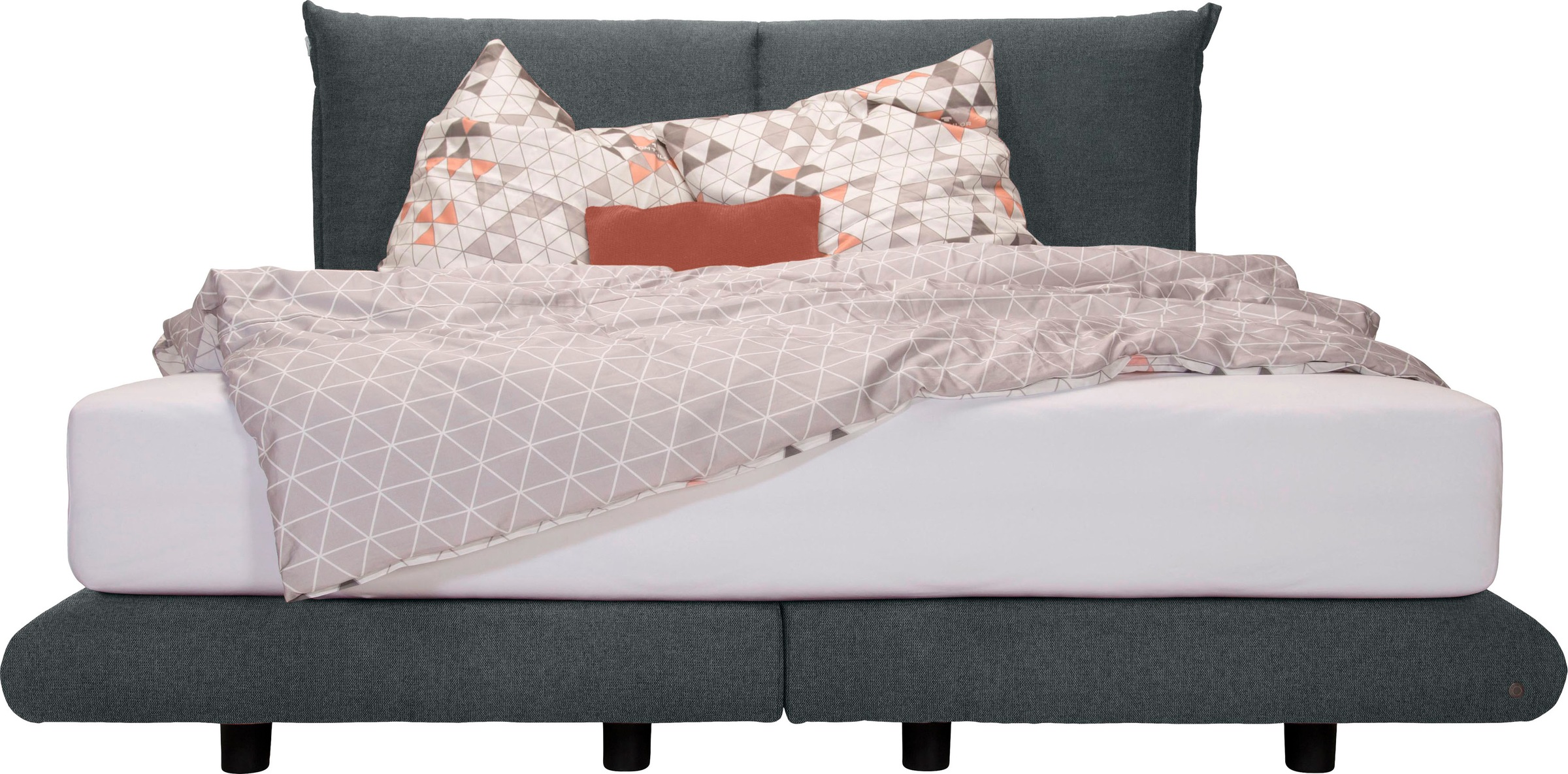 4. Bild von TOM TAILOR Boxspringbett »SOHO PILLOW BOX«, in Schwebeoptik, Kopfteil in Kissenform, Höhe 120 cm