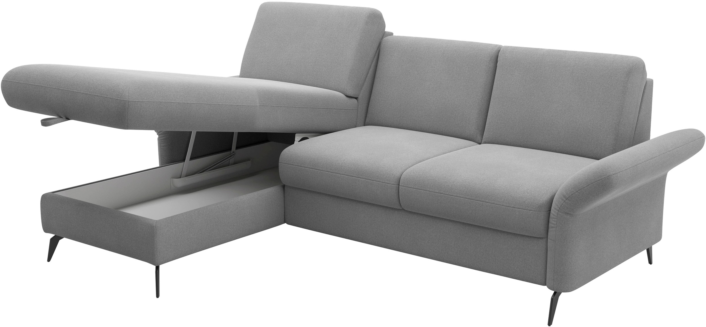 Home affaire Ecksofa »Rochelle«, optional: Armteilverstellung, klappbar, Bettkasen