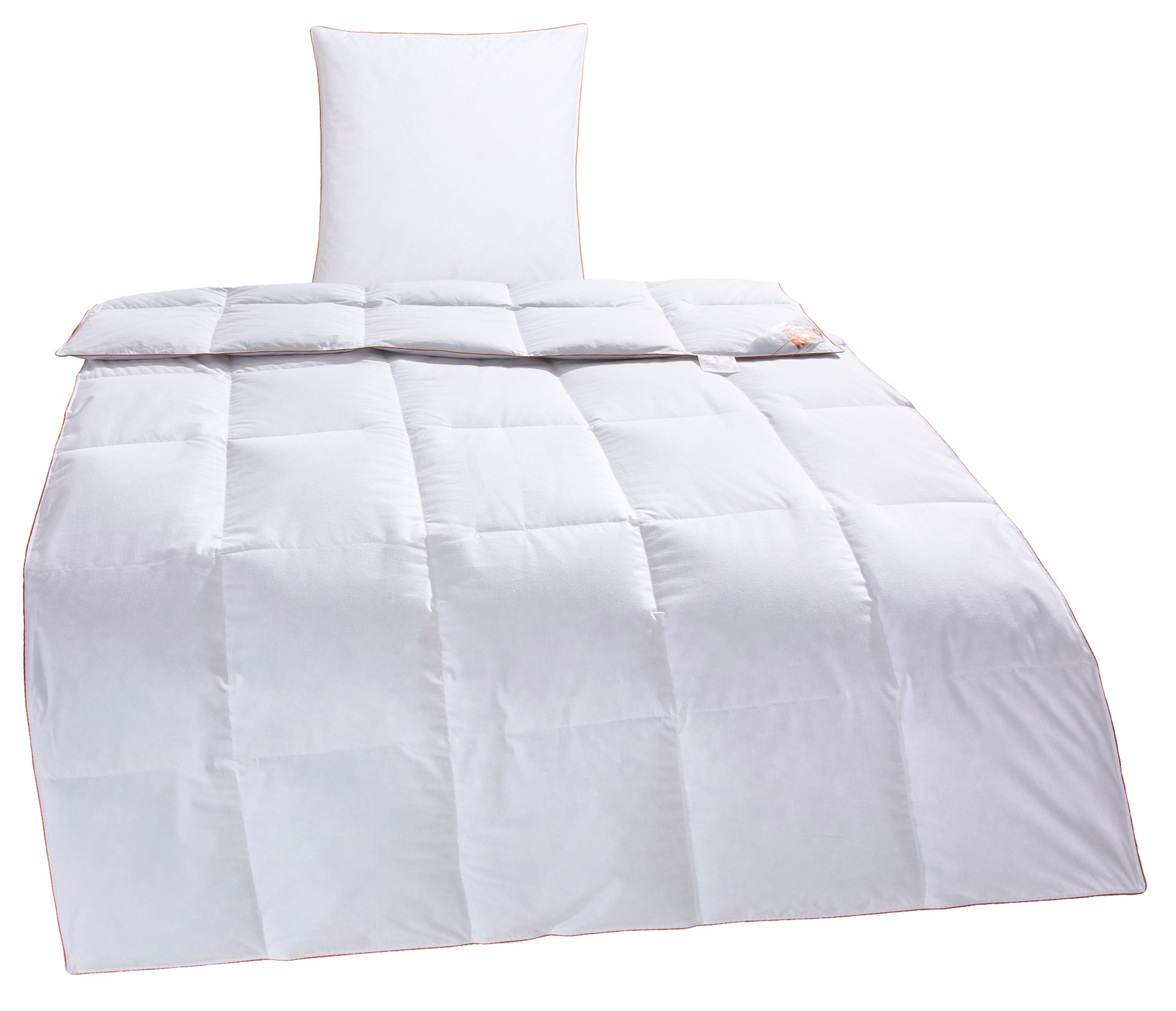 RIBECO Daunenbettdecke + Kopfkissen »Richard, Bettwaren-Set in 135x200 oder 155x220 cm, Sommer oder Winter« Seit 105 Jahren überzeugt RIBECO durch Qualität