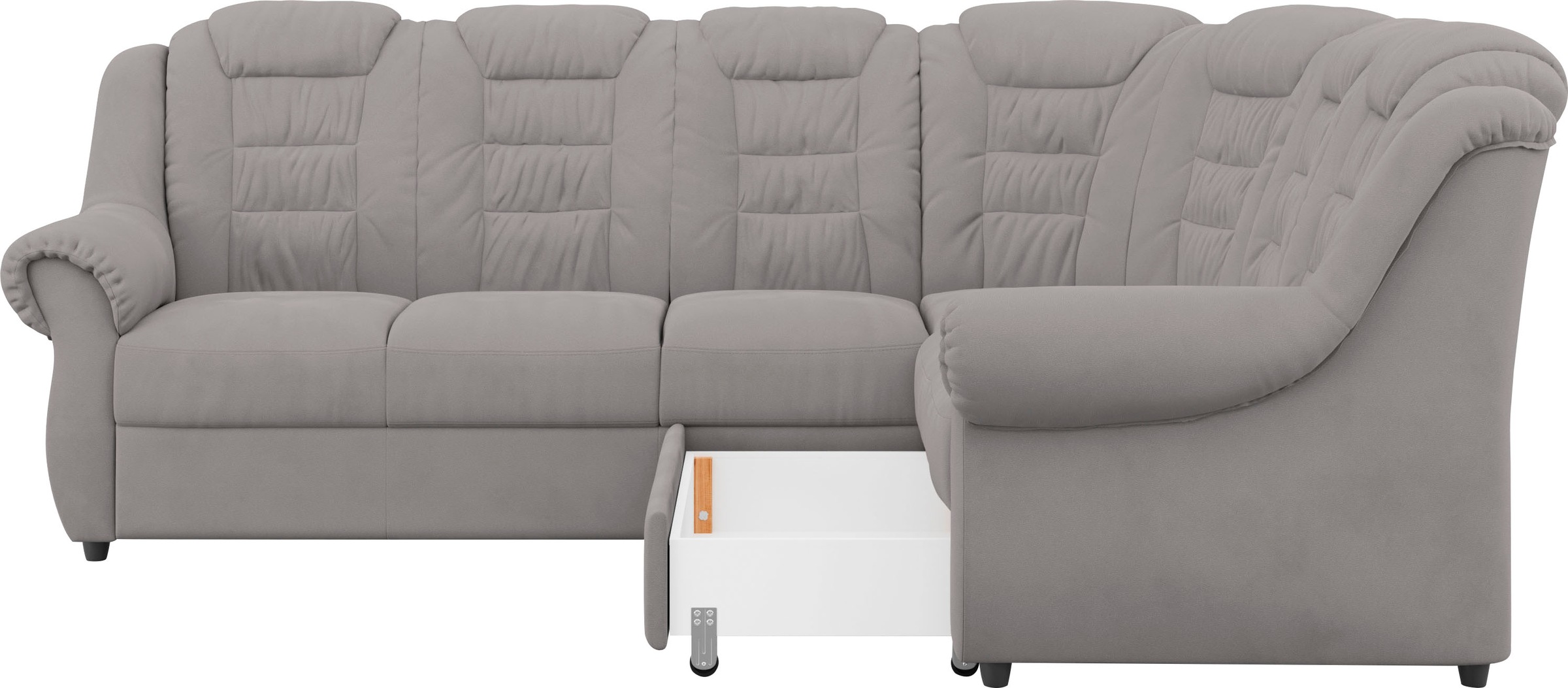 Home affaire Ecksofa »Boston L-Form«, mit hoher Rückenlehne, wahlweise mit Bettfunktion & Stauraum