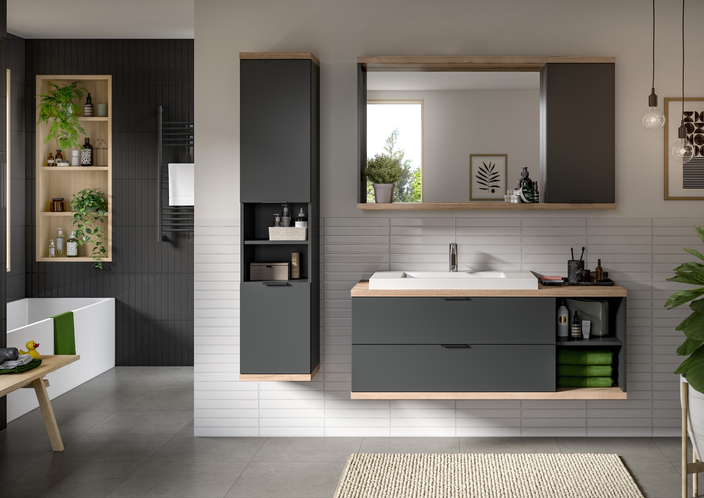 welltime Badmöbel-Set Set, 3 Stk. tlg. günstig online kaufen
