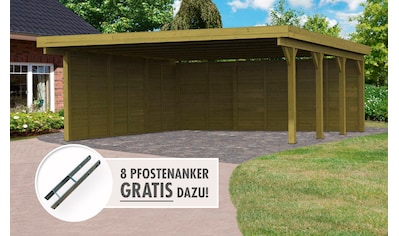 Doppelcarport »Classic 2«, Holz, 540 cm, braun