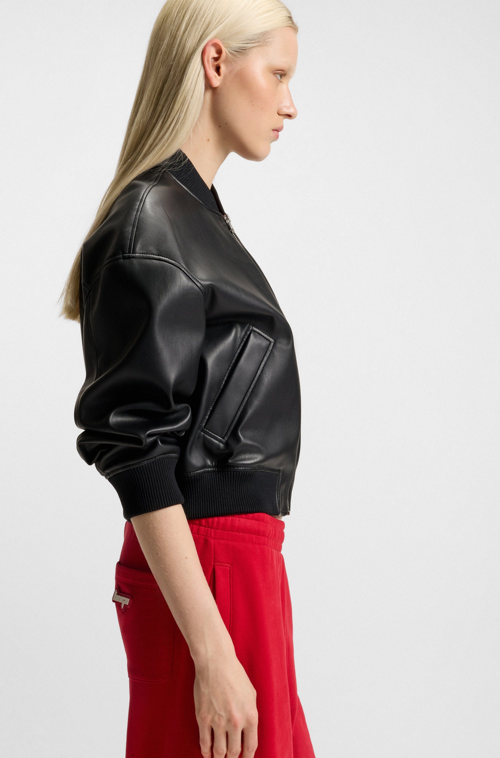 HUGO Blue Bomberjacke »Attitude«, in Kunstleder-Optik