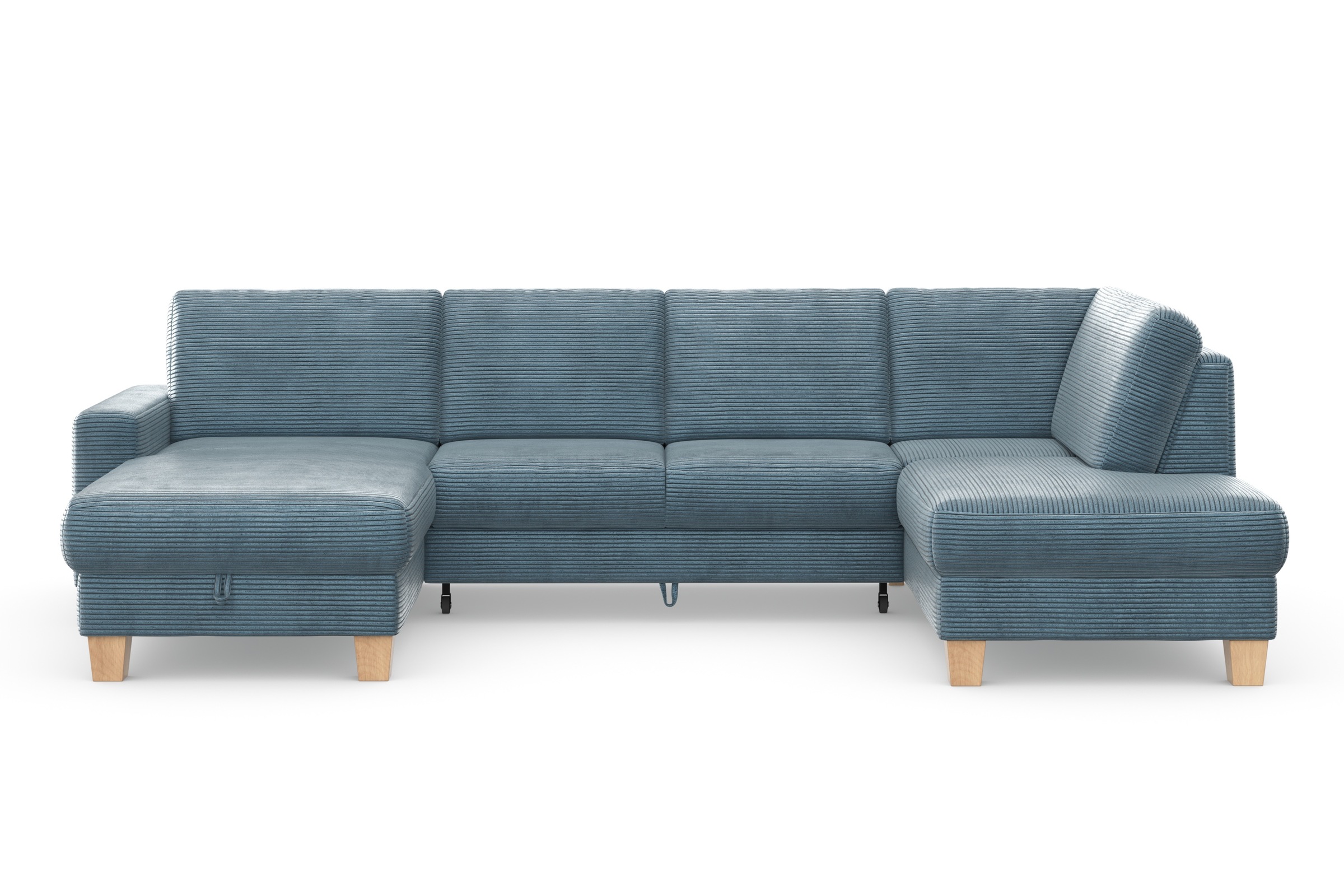 Home affaire Wohnlandschaft »Summer U-Form«, mit oder ohne Bettfunktion und Bettkasten, Cord-Bezug