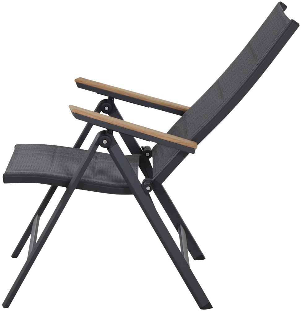 Siena Garden Gartensessel »Tesoro Klappsessel 2er-Set FSC« Set, 2 Stk. tlg. Alu, Textil, Teak FSC 100 %