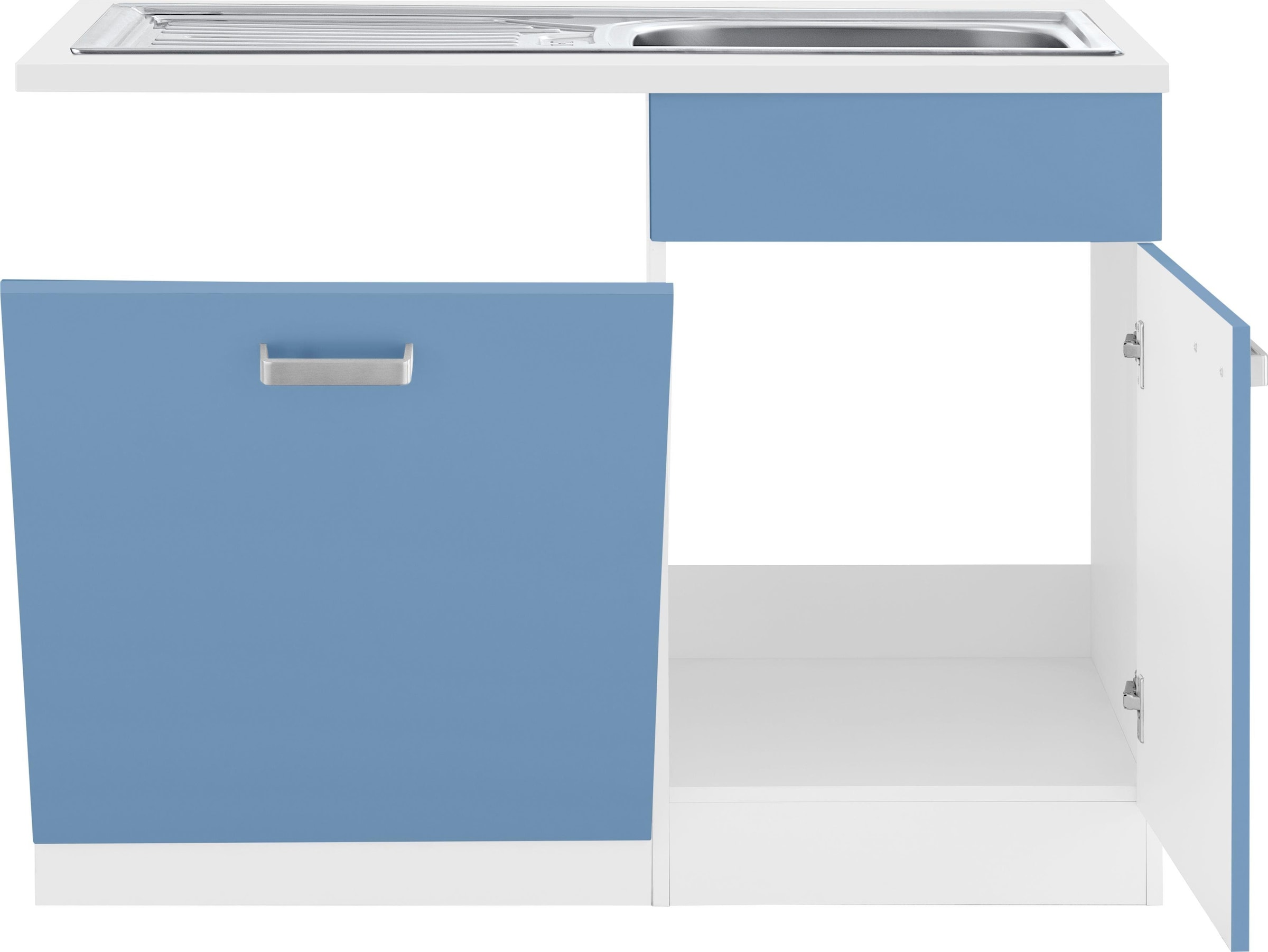 wiho Küchen Spülenschrank »Husum«, 110 cm breit, inkl. Tür/Sockel für  Geschirrspüler auf Rechnung bestellen | Spülenschränke