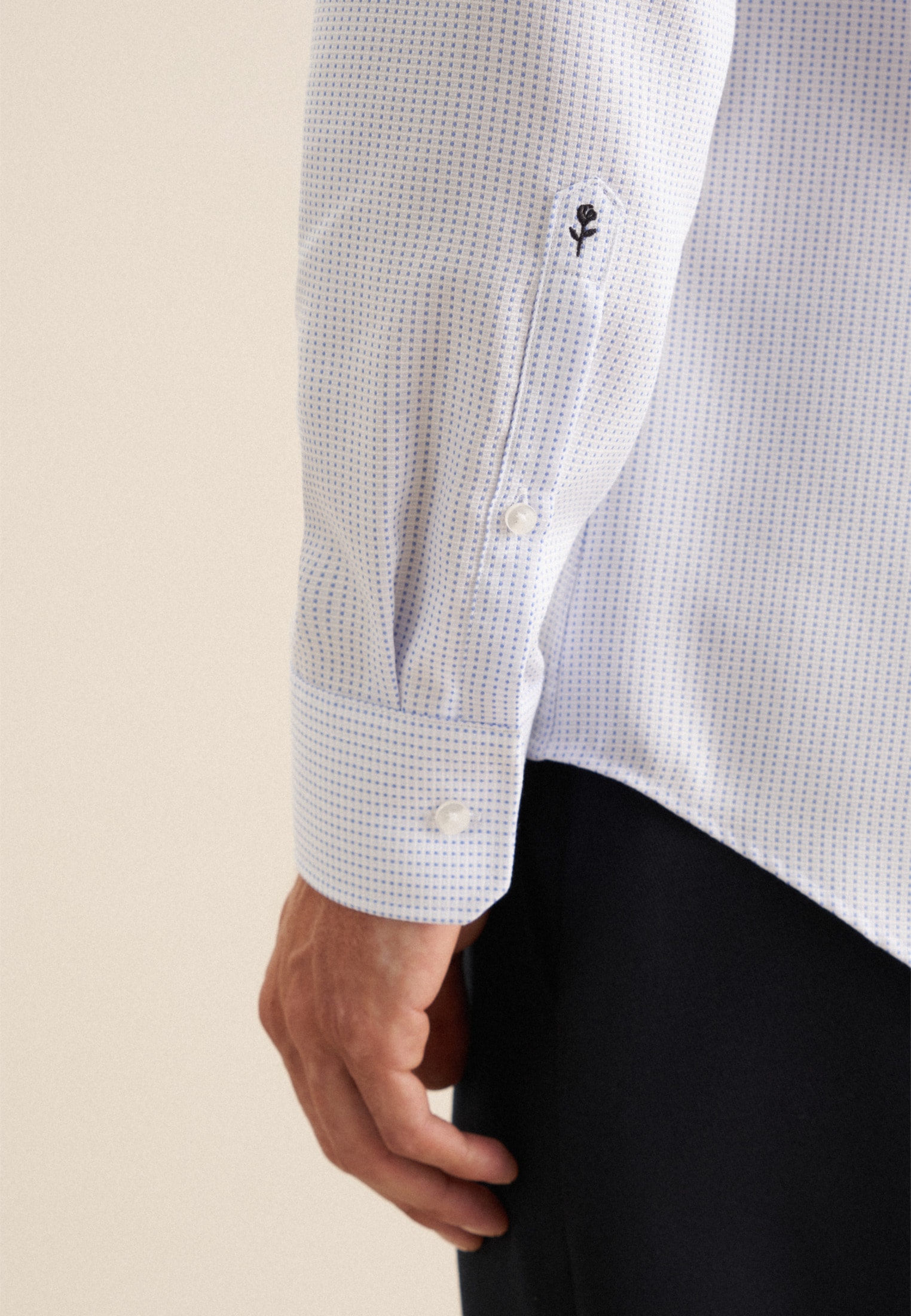 seidensticker Businesshemd »Slim«, Slim Langarm Kentkragen Struktur