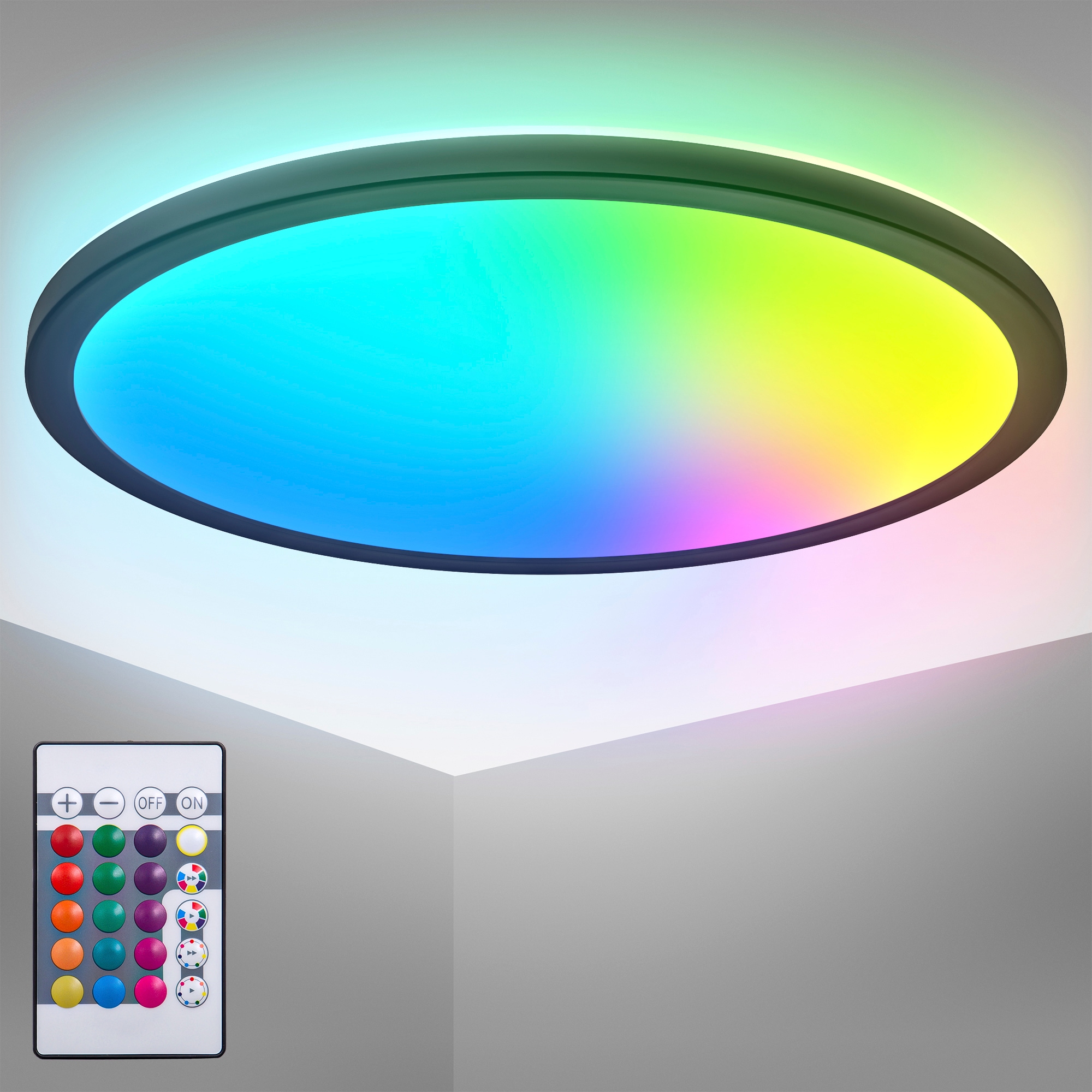 B.K.Licht ultraflache LED Deckenleuchte mit Hintergrundbeleuchtungseffekt, günstig online kaufen