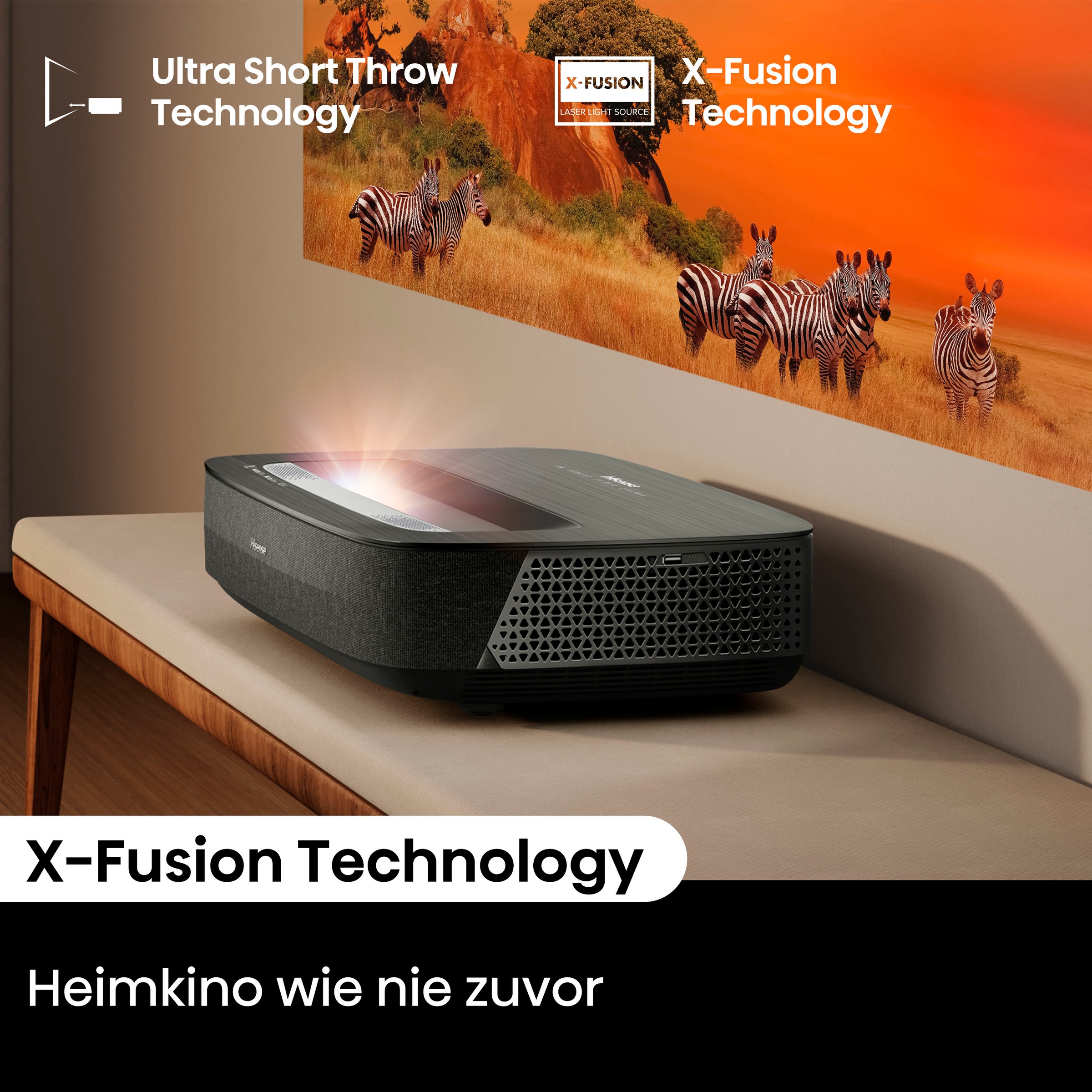 Hisense Laser-TV »PL2«, (3000:1)