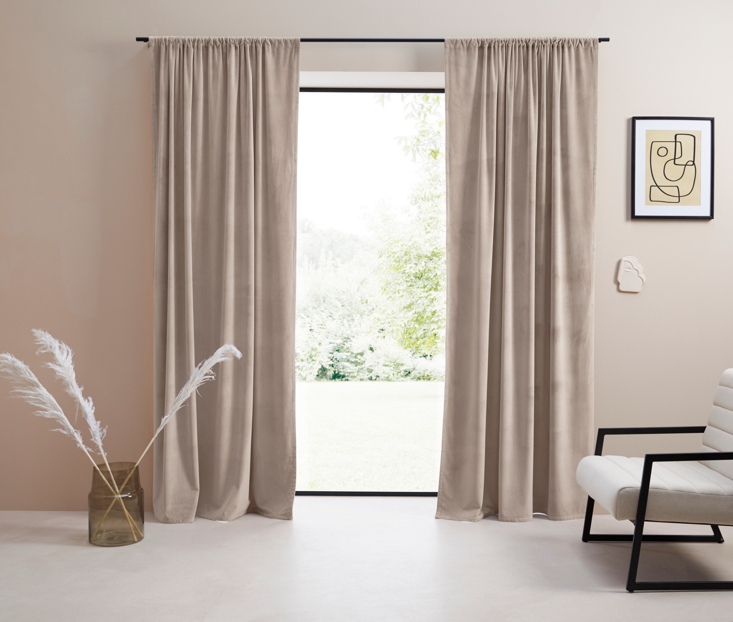 LeGer Home by Lena Gercke Vorhang »Samt Ladina« Stangendurchzug 1 Stk. tlg. günstig online kaufen