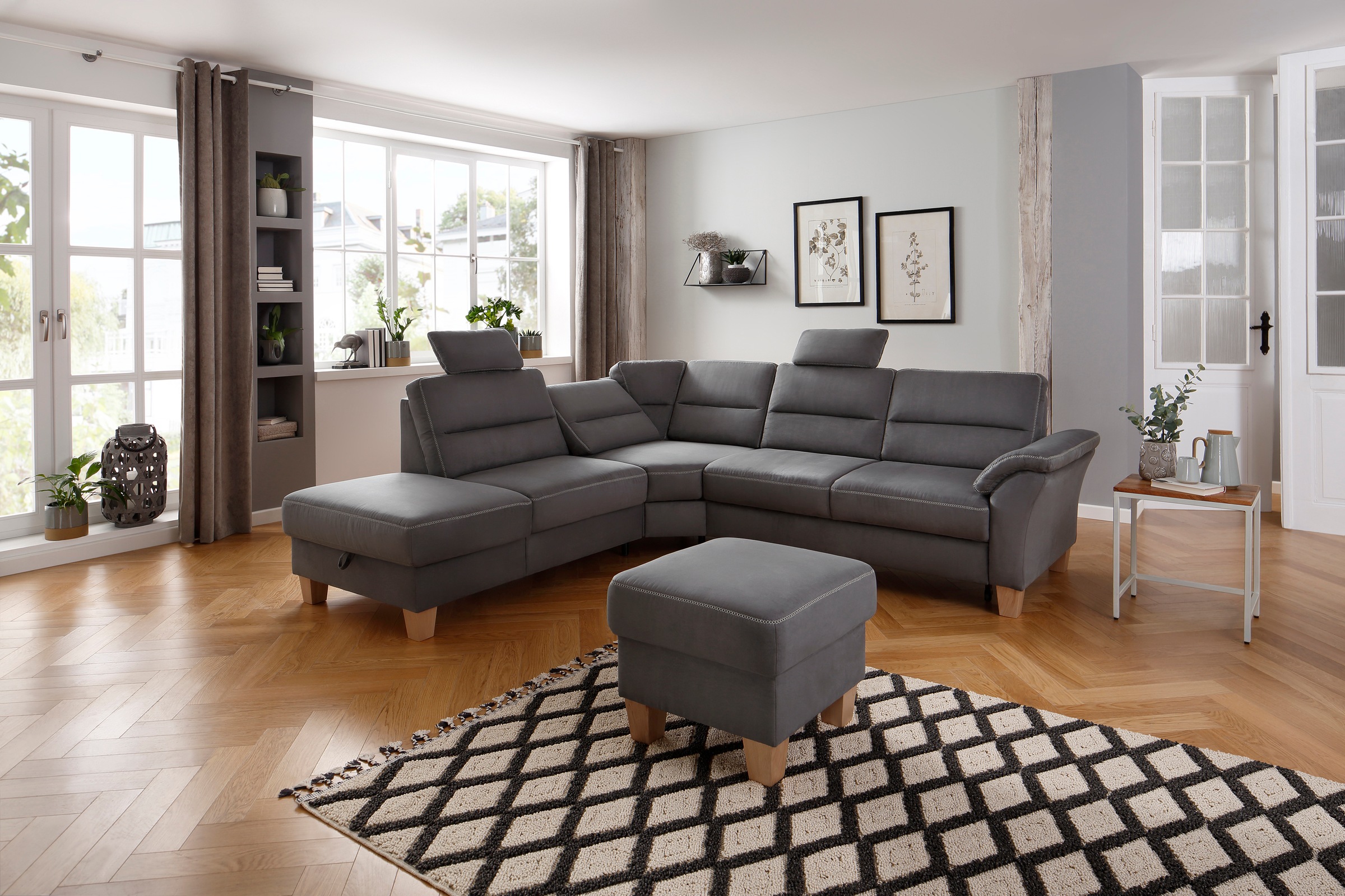 Home affaire Ecksofa »Soleo L-Form«, komfortabel durch Trapezecke mit Relax günstig online kaufen