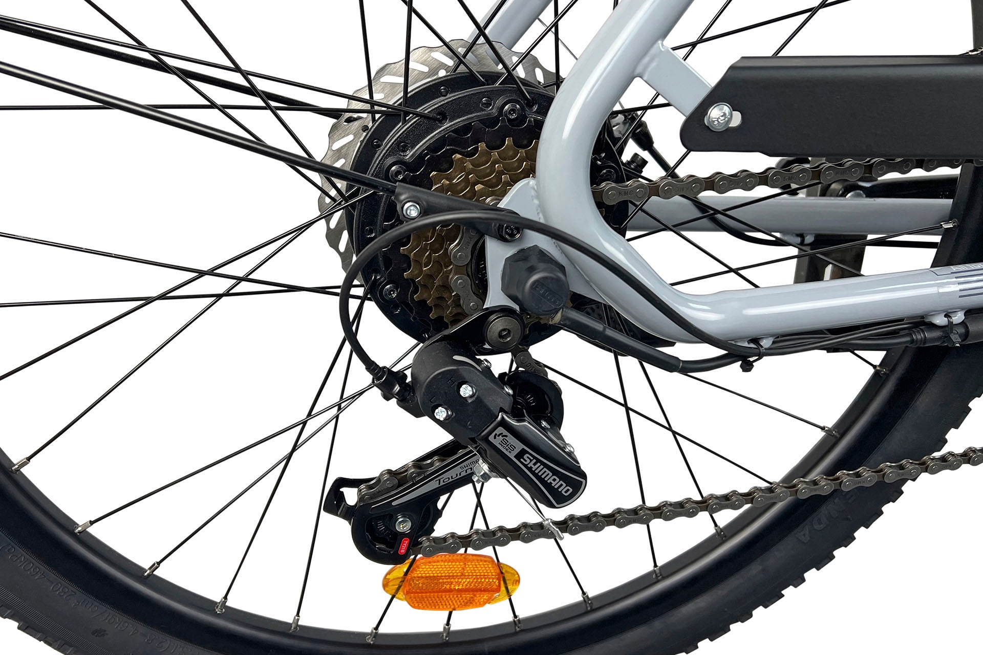 LLobe E-Bike »City E-Bike 26" Town Compact, grau«, 7 Gang, Heckmotor 250 W