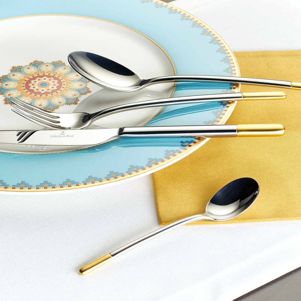 Villeroy & Boch Besteck-Set »Tafelbesteck Ella 30er Set silber-gold« günstig online kaufen