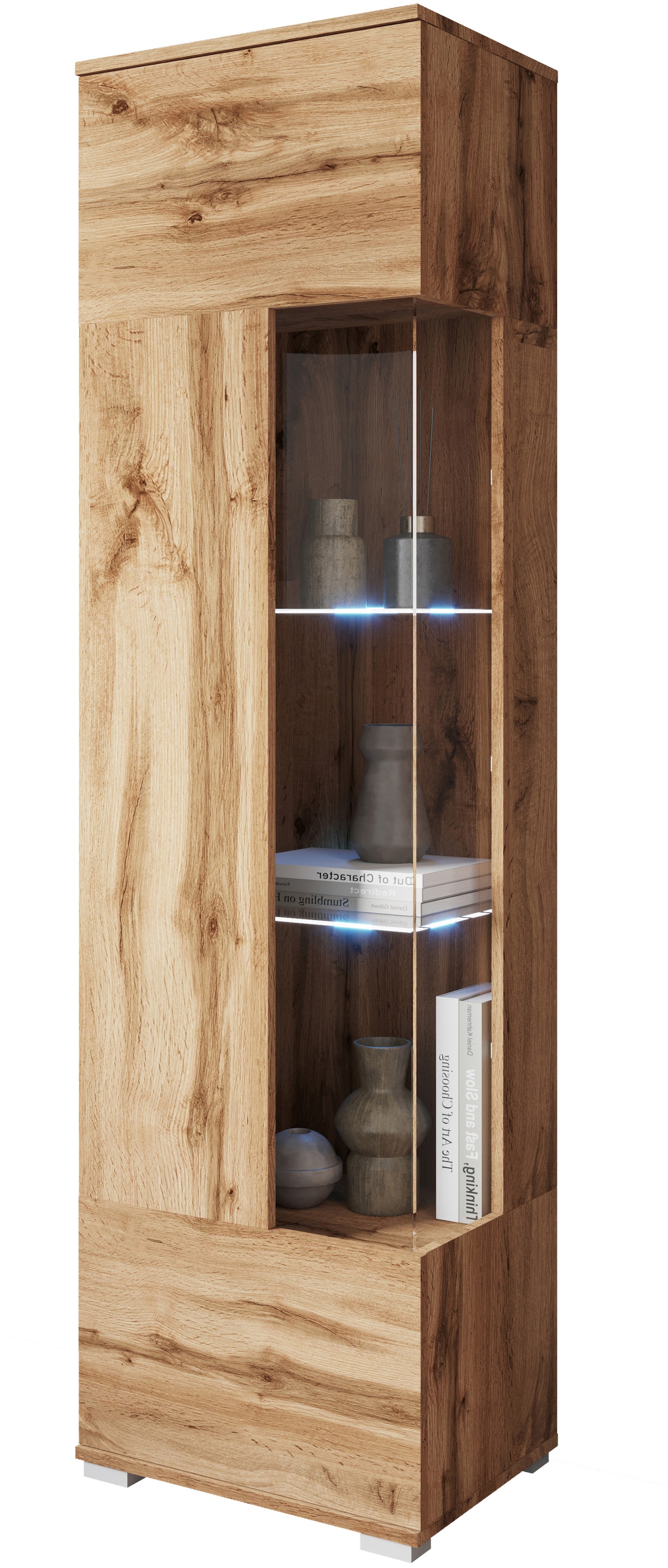 INOSIGN Vitrine »Kenia, stehend und hängend, Türanschlag wechselbar«, (1 St.), Vitrineschrank mit Glastüren 160 cm Höhe