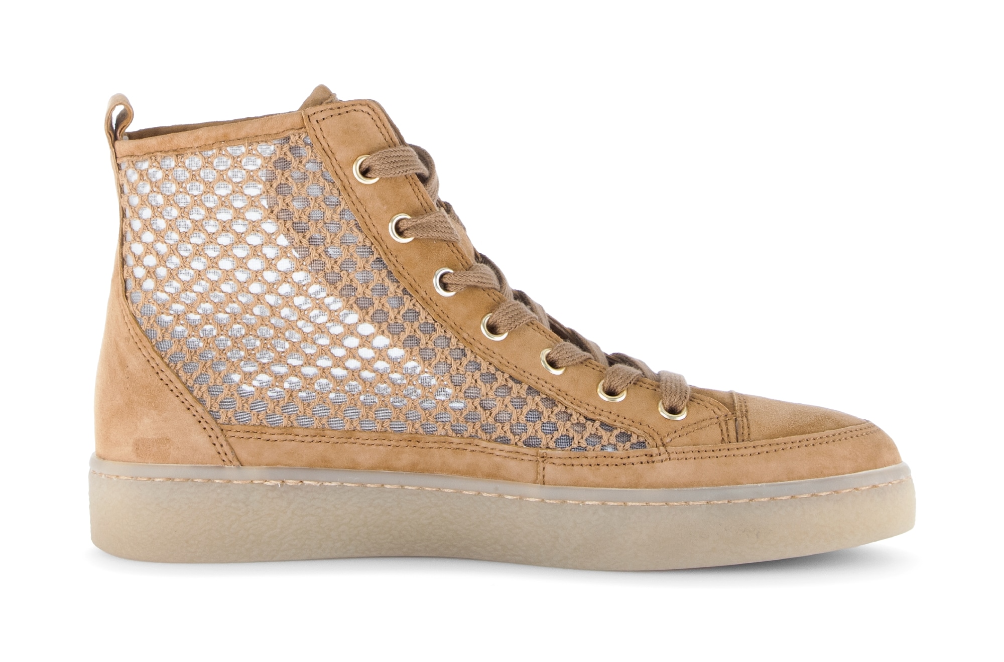 Gabor Plateausneaker  , Schnürschuh, Freizeitschuh, High-Top-Sneaker mit modischer Stickerei