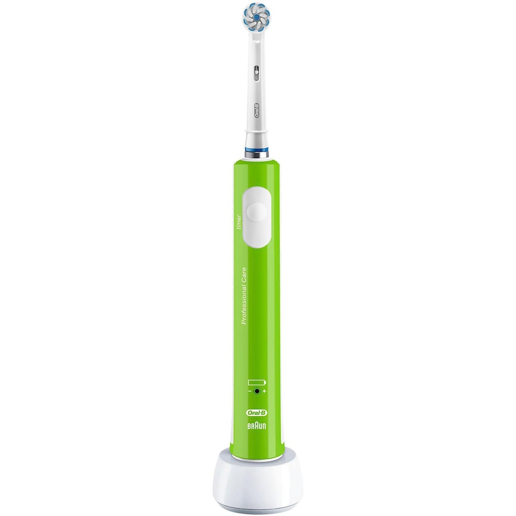 Oral B Elektrische Zahnbürste »Junior Green«, 1 St. Aufsteckbürsten