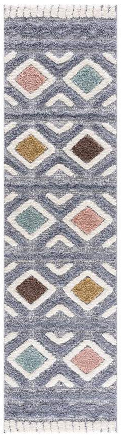 Carpet City Hochflor-Teppich »Focus 3382«, rechteckig, 20 mm Höhe, Boho-Teppich, Hochtief-Muster/ 3D-Effekt, für Wohnzimmer, Schlafzimmer