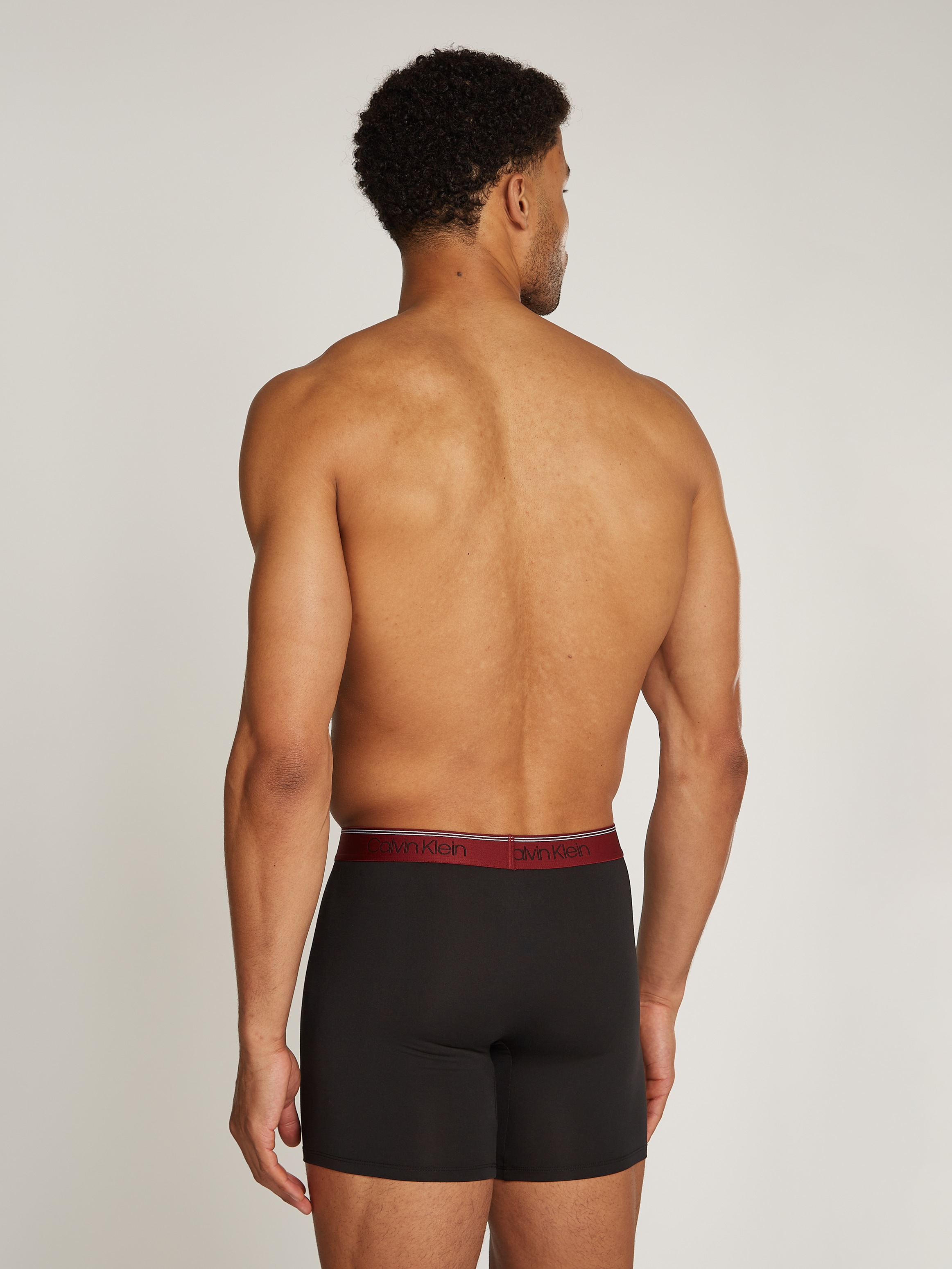 Calvin Klein Underwear Boxer »BOXER BRIEF 3PK«, (Packung, 3er-Pack), mit längerem Bein & Logo-Elastikbund