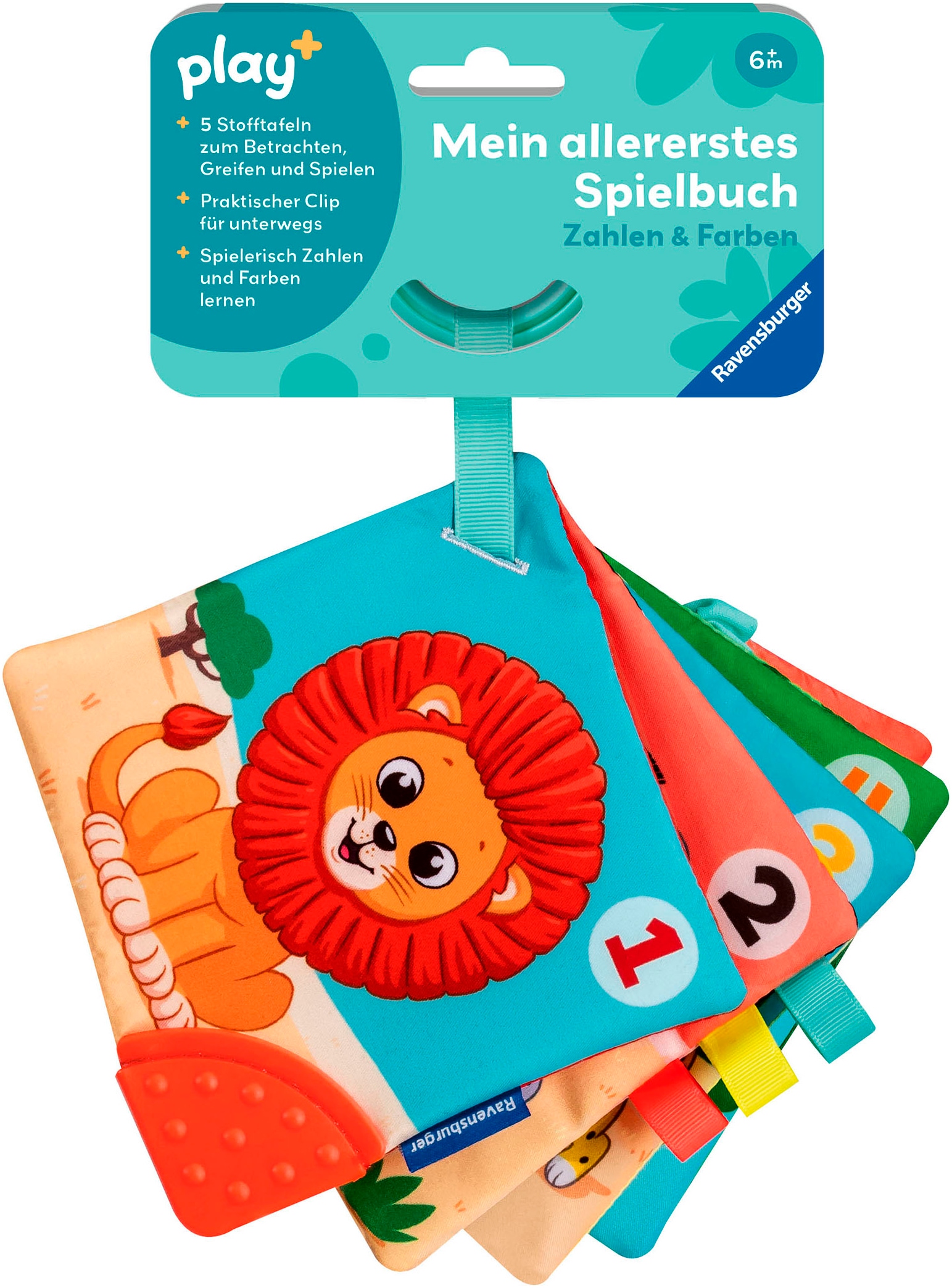 Ravensburger Greifspielzeug »Play+ Mein allererstes Spielbuch: Zahlen und Farben (Stoffbuch)«
