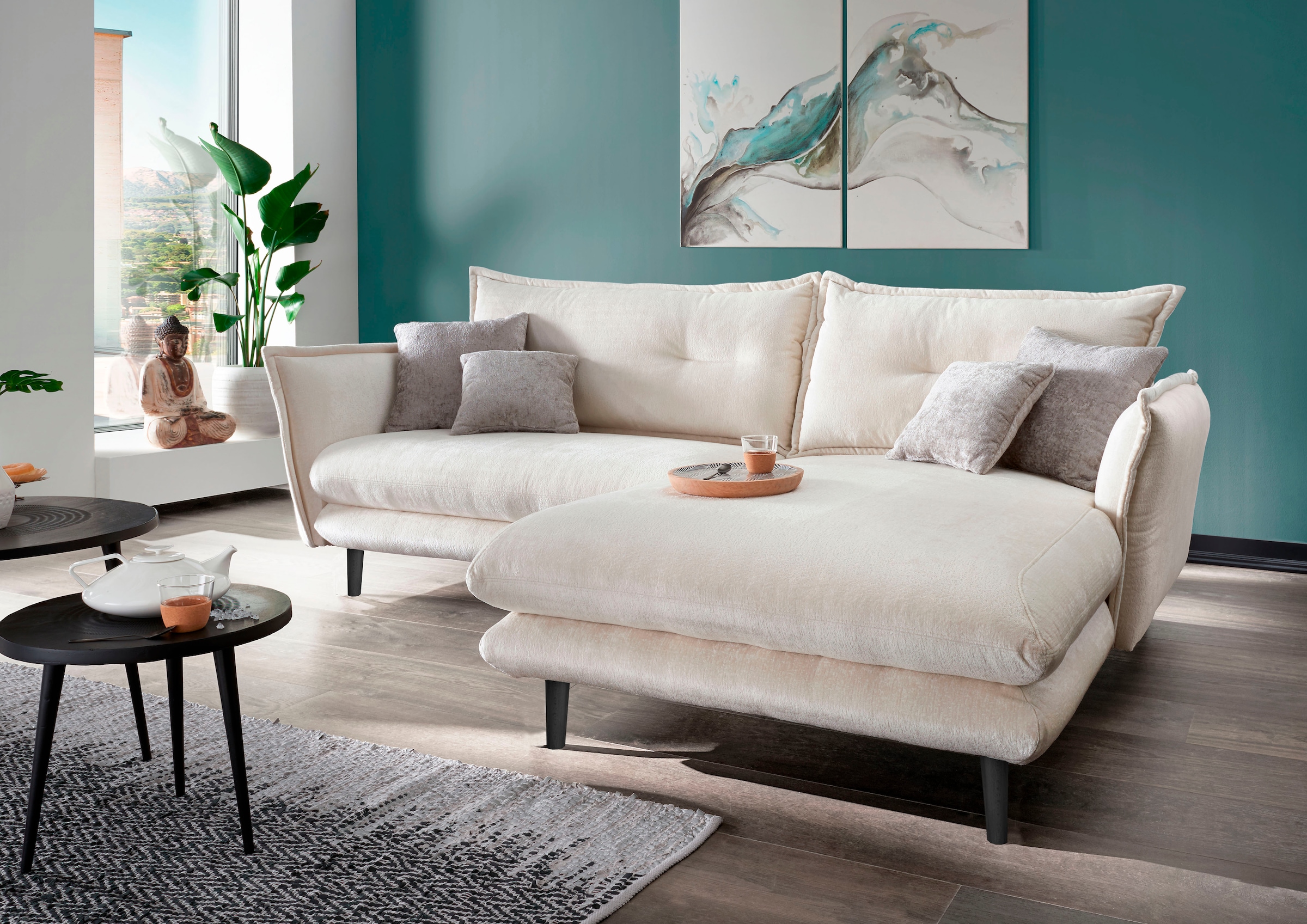 INOSIGN Ecksofa »Lazio«, in verschiedenen Bezugsqualitäten und Farben liefe günstig online kaufen
