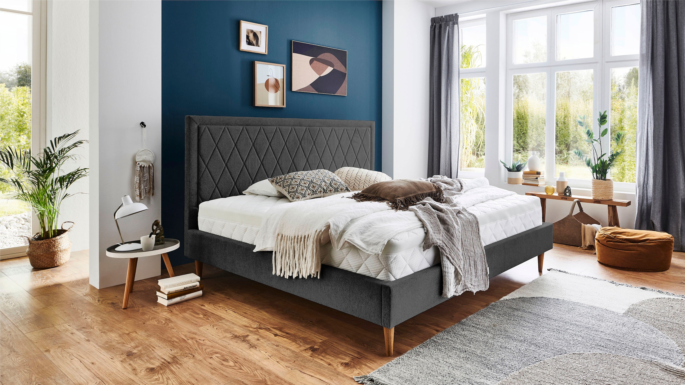 Bild von ATLANTIC home collection Polsterbett »Paulin«, mit gestepptem Kopfteil