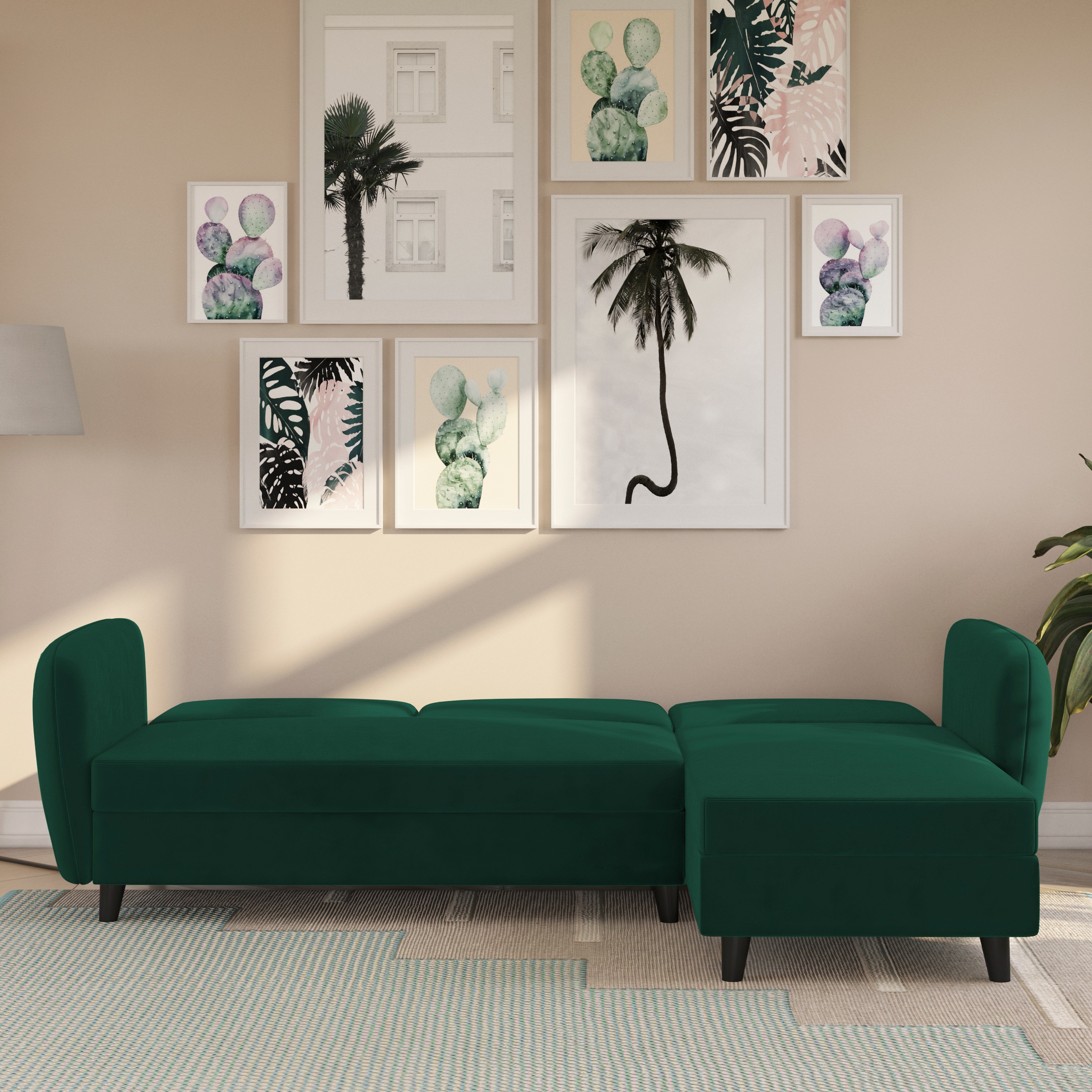 Dorel Home Ecksofa »Perry, L-Form,«, Rückenlehne, verschiedene Farbvarianten, Sitzhöhe 43 cm, Breite 219 cm
