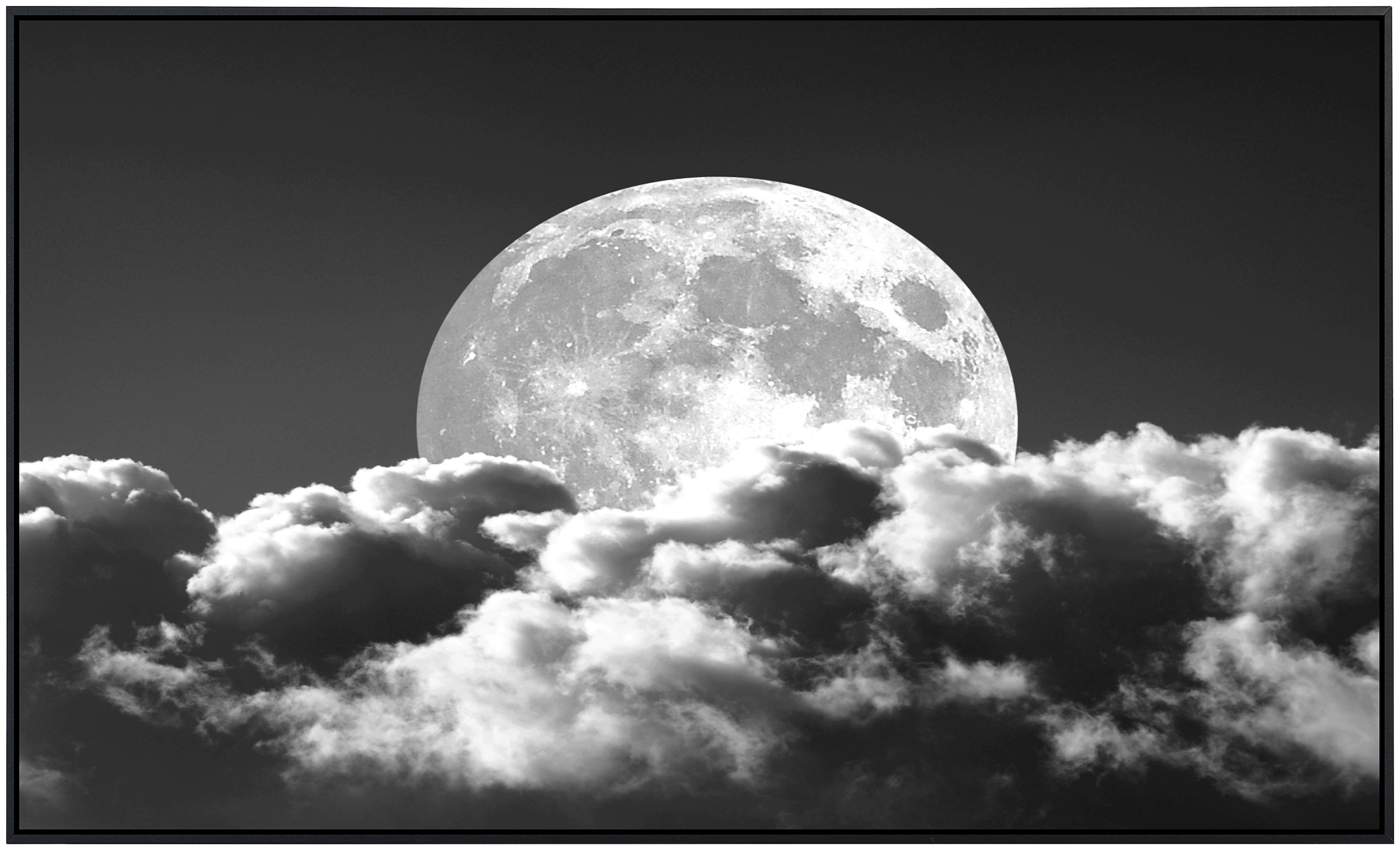 Papermoon Infrarotheizung »Mond Schwarz & Weiß«, sehr angenehme Strahlungswärme