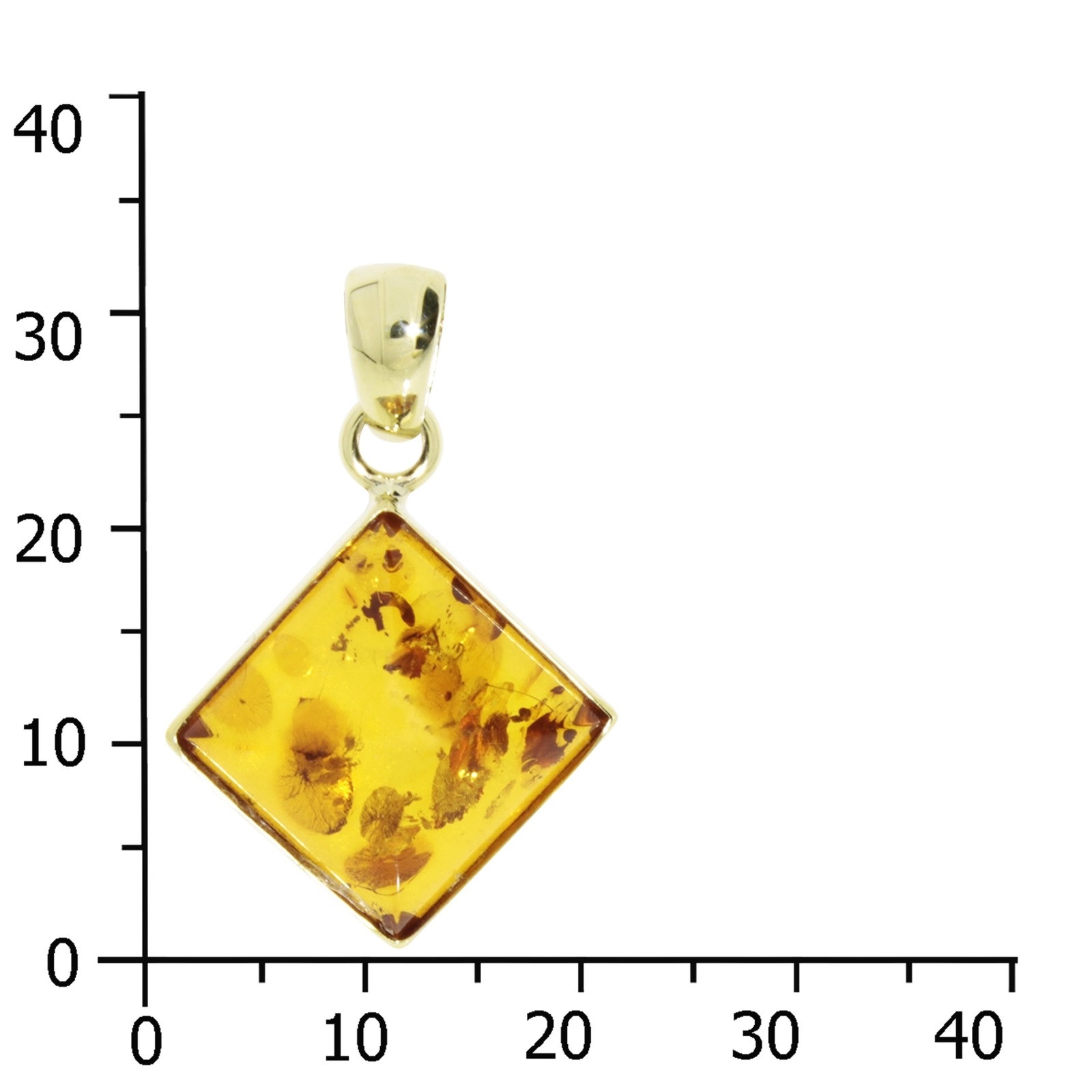 OSTSEE-SCHMUCK Kettenanhänger »Ostsee-Schmuck Anhänger Classic 14 x 14 mm« (1 Stk. tlg.)