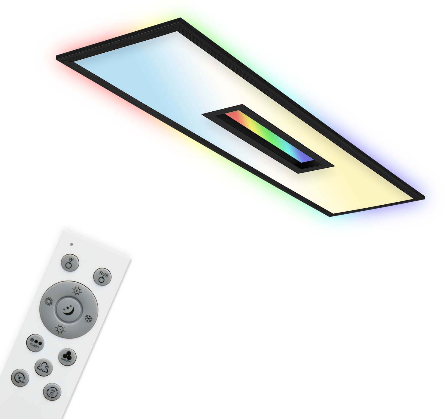 Telefunken LED Panel »319605TF CENTERBACK«, Leuchtmittel LED-Board | LED fest integriert, Deckenleuchte, RGB, Backlight, CCT, inkl. Fernbedienung, dimmbar
