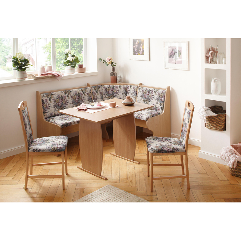 HOME AFFAIRE Eckbankgruppe »Minden 2« Set, 4 Stk. tlg. im rustikalen Landhausstil eiche/bunt +