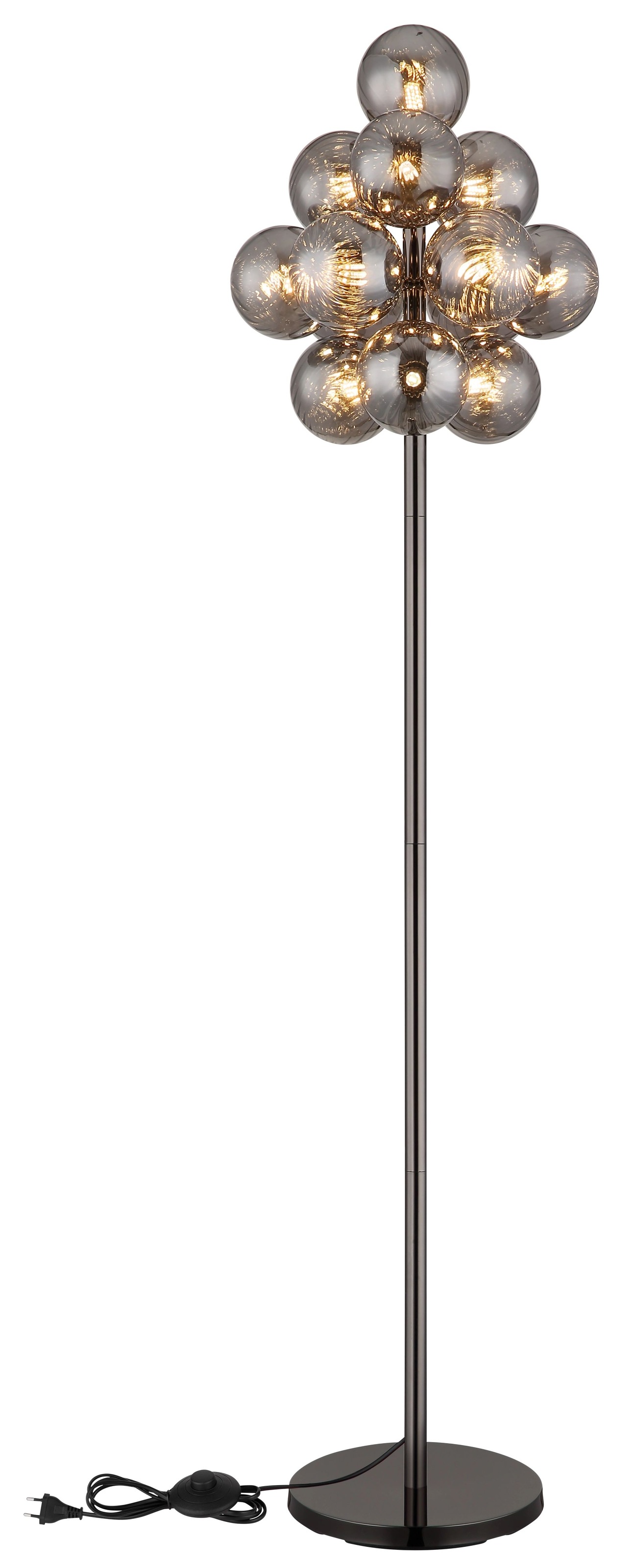 GLOBO LIGHTING LED Stehlampe »CONOR«, 13 flammig, Leuchtmittel G9 | ohne Leuchtmittel, Glaskugeln