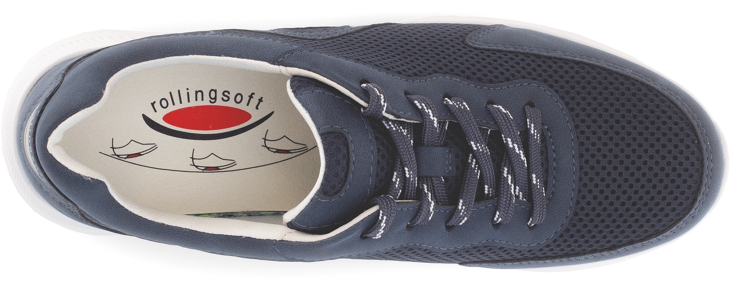 rollingsoft Keilsneaker  , Freizeitschuh, Halbschuh, Schnürschuh mit Wechselfußbett