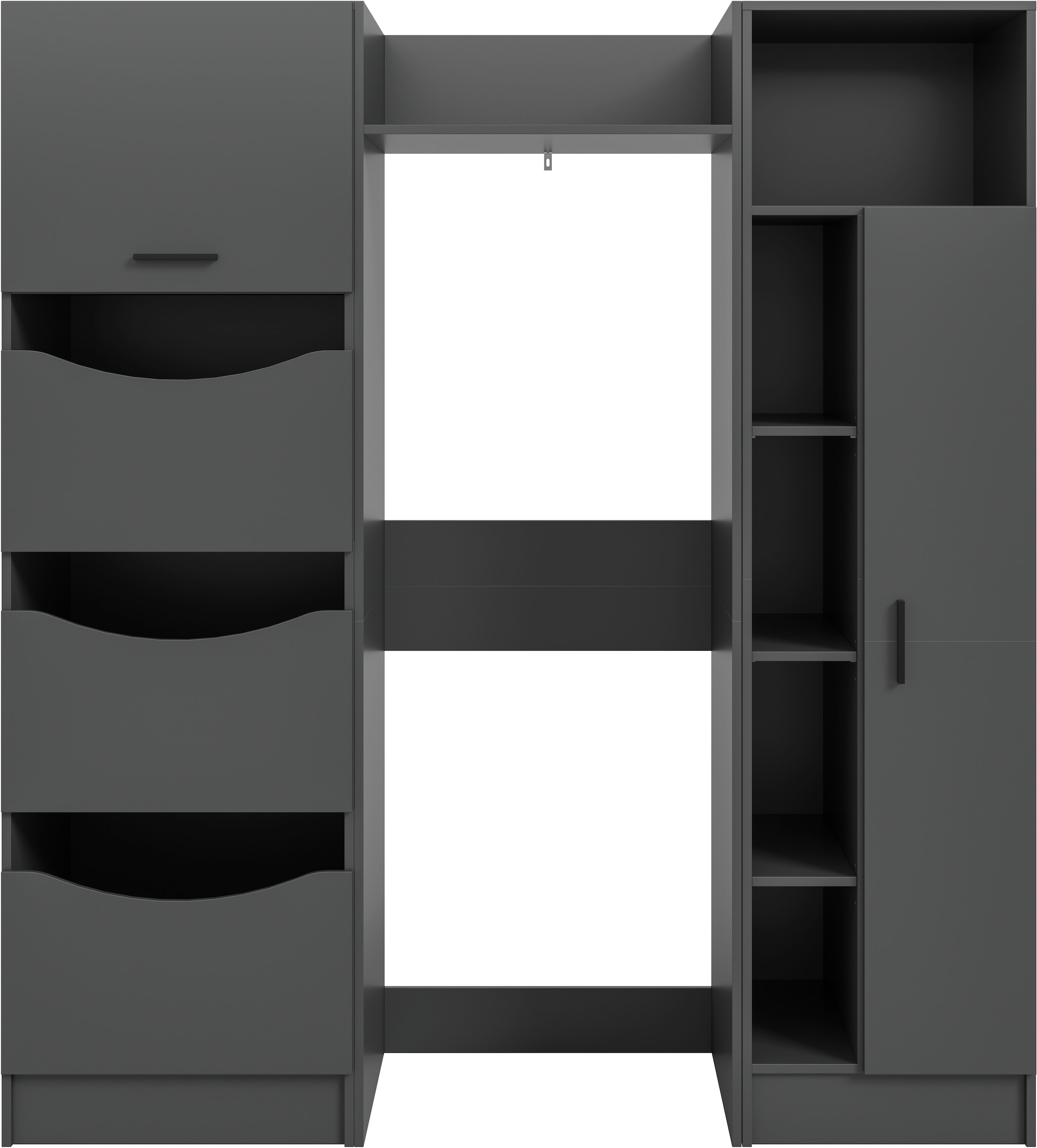 welltime Badmöbel-Set »FALAS, TOPSELLER!, 3-teilig, Hauswirtschaftsraum Set, Breite 176 cm«, (Set, 3 St., 1x Wäscheschrank, 1x Waschmaschinenumbauschrank, 1x Mehrzweckschrank), Kombination, Waschmaschinenumbau, Waschmaschinenschrank, Wäschekammer