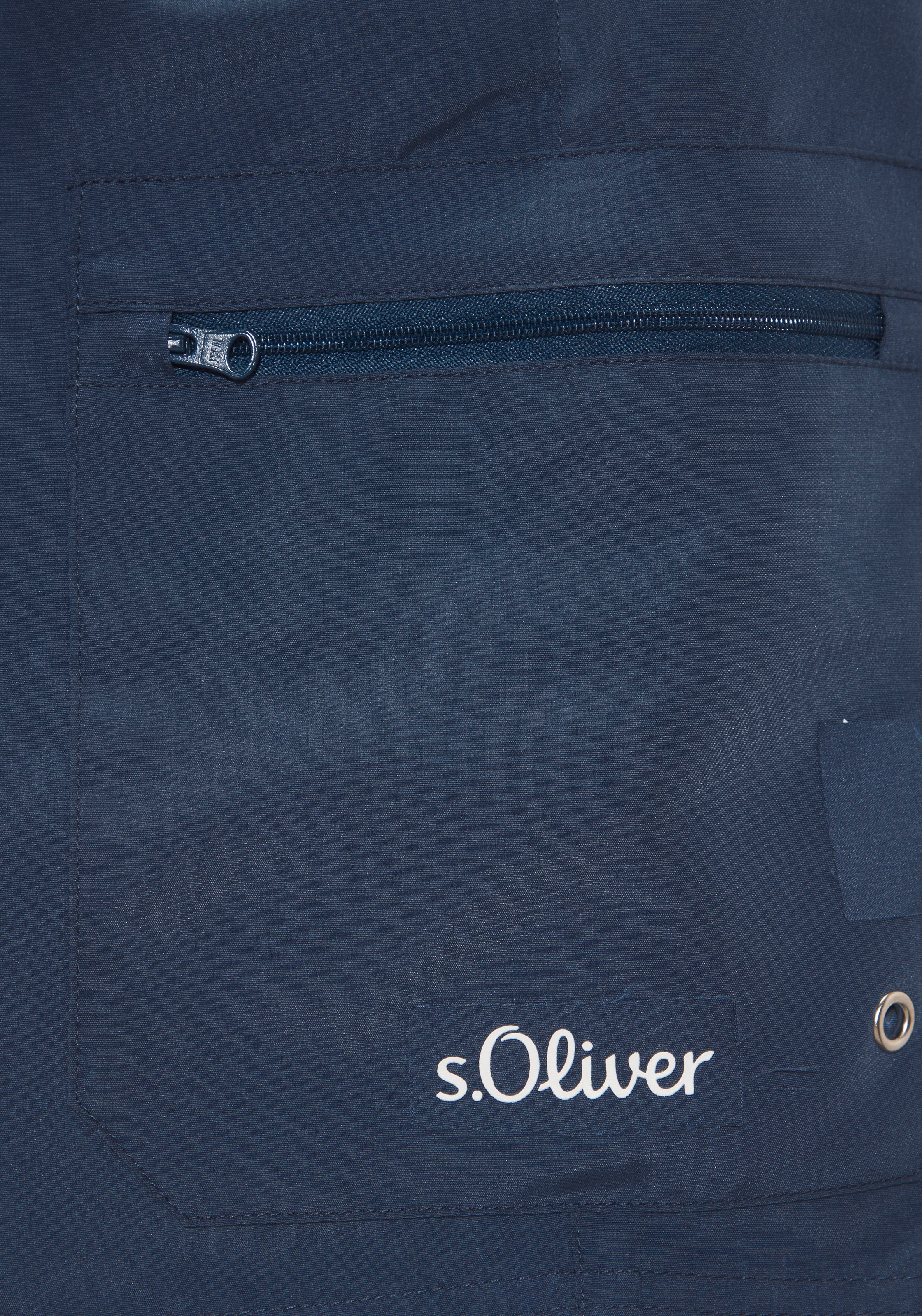 s.Oliver Badeshorts »Malcom«, uni im Cargo-Stil