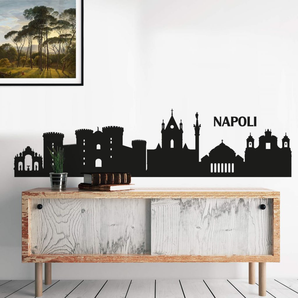 Wall-Art Wandtattoo »XXL Stadt Skyline Napoli 120cm«, (1 St.)