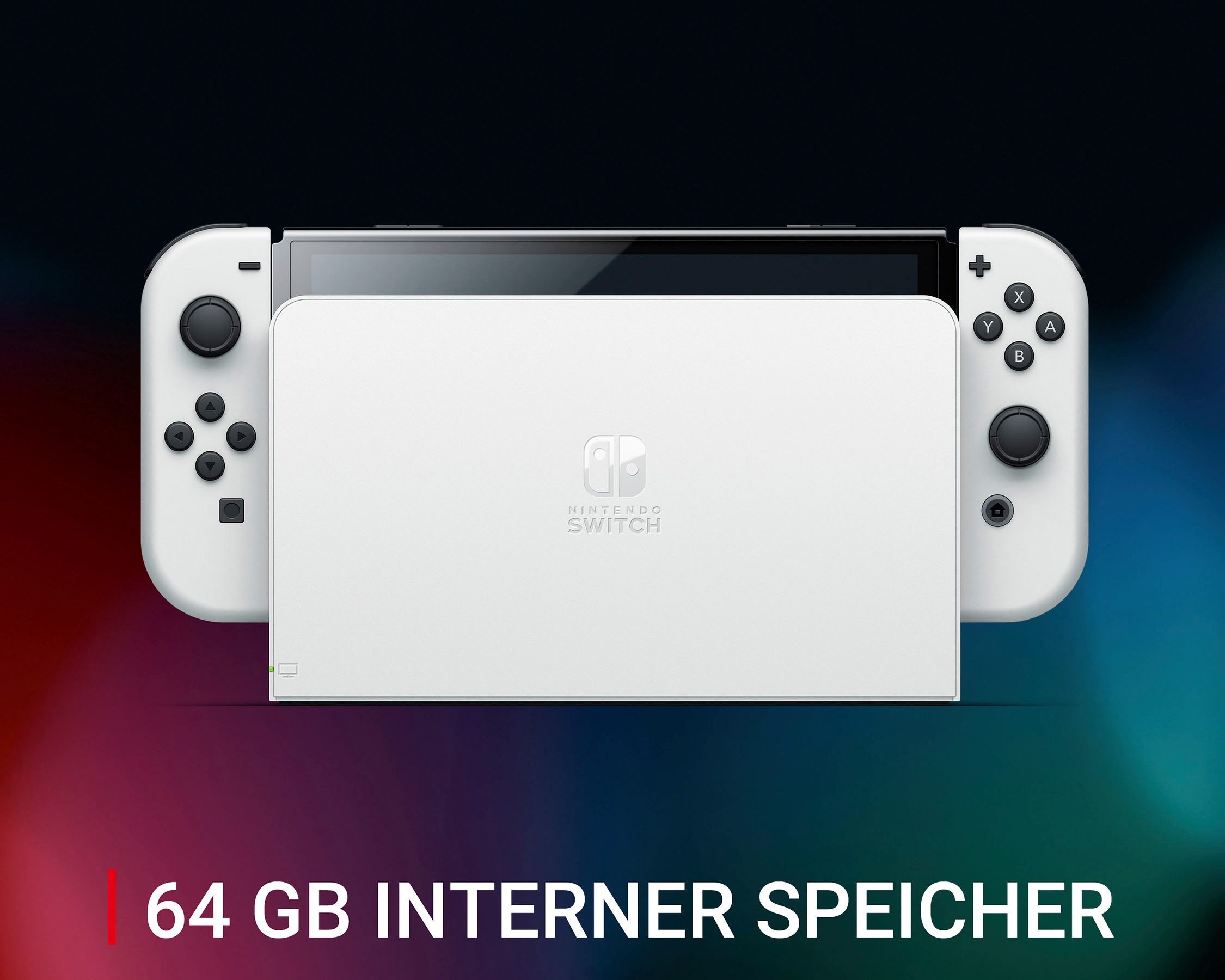 Nintendo Switch Konsolen-Set »NSW OLED Konsole weiss inkl.Super Mario Galaxy 1+2« 64 GB