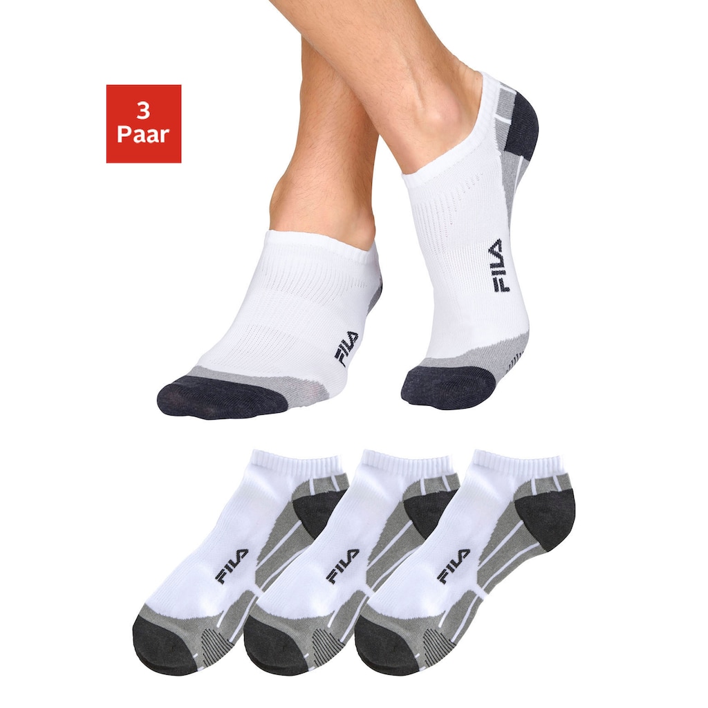 Fila Sneakersocken, (3 Paar), mit eingestricktem Schriftzug