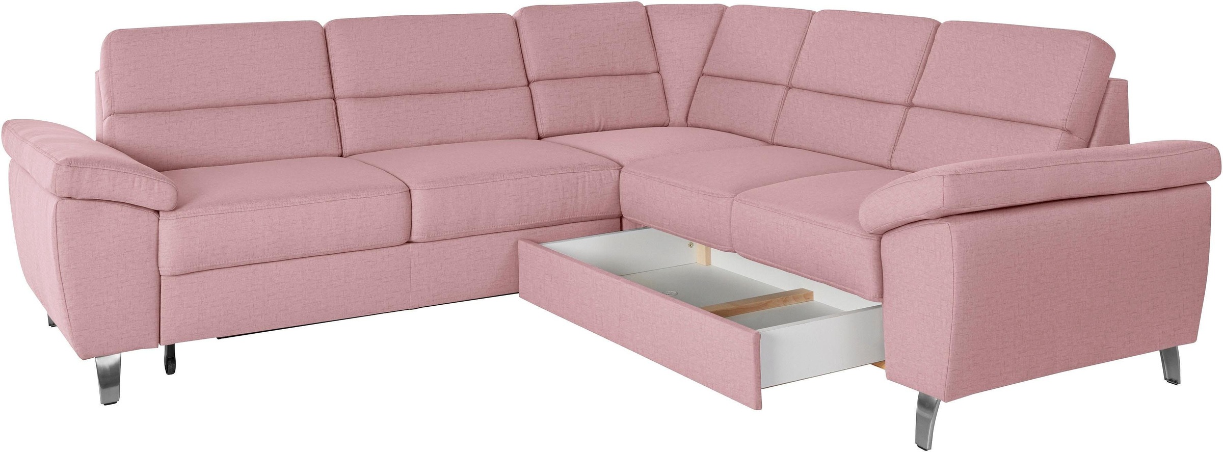 sit&more Ecksofa »Sorano L-Form«, wahlweise mit Bett- und Relaxfunktion, inkl. Bettkasten