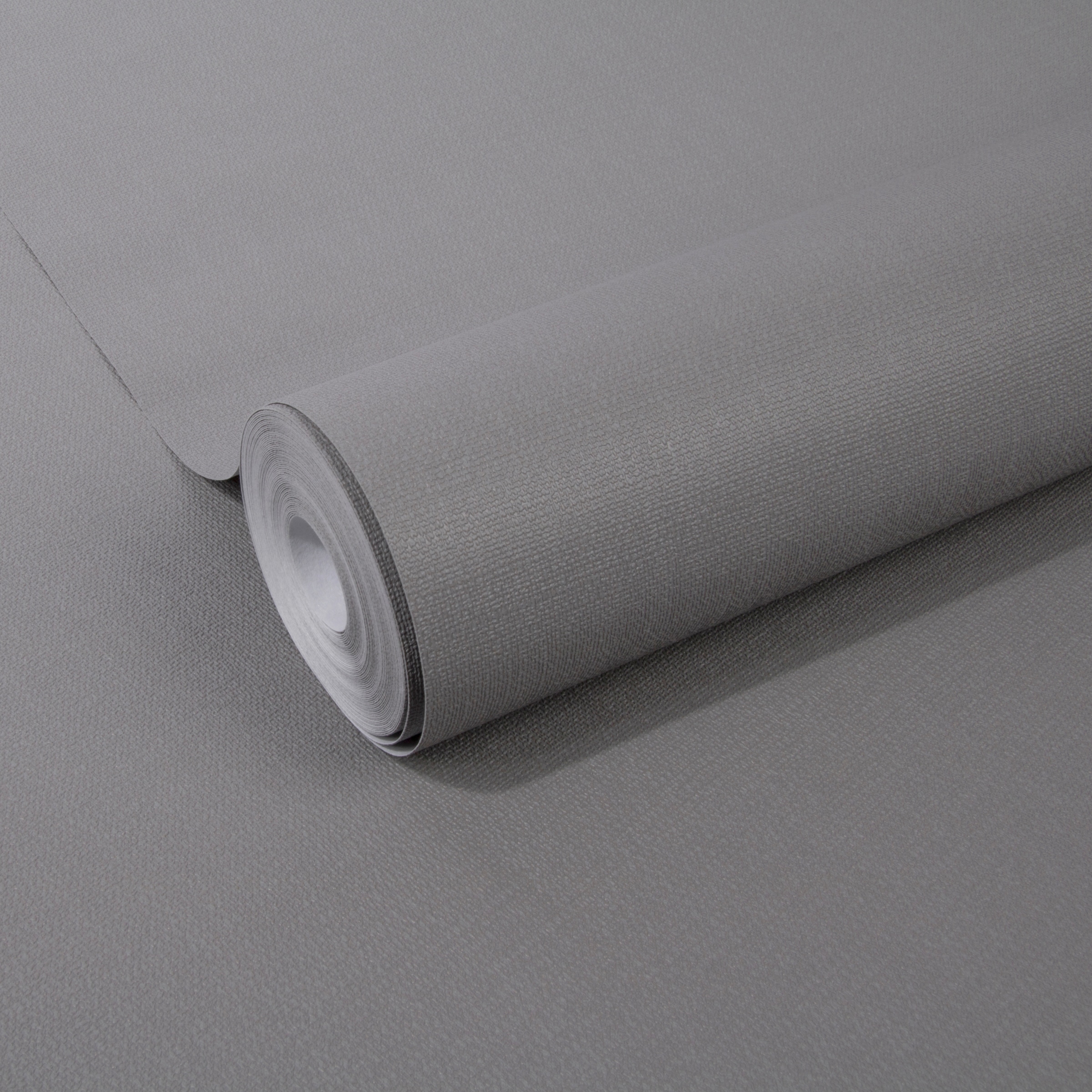 WOW Vliestapete »Baumwolle Uni« uni geprägt Grau - 10m x 52cm