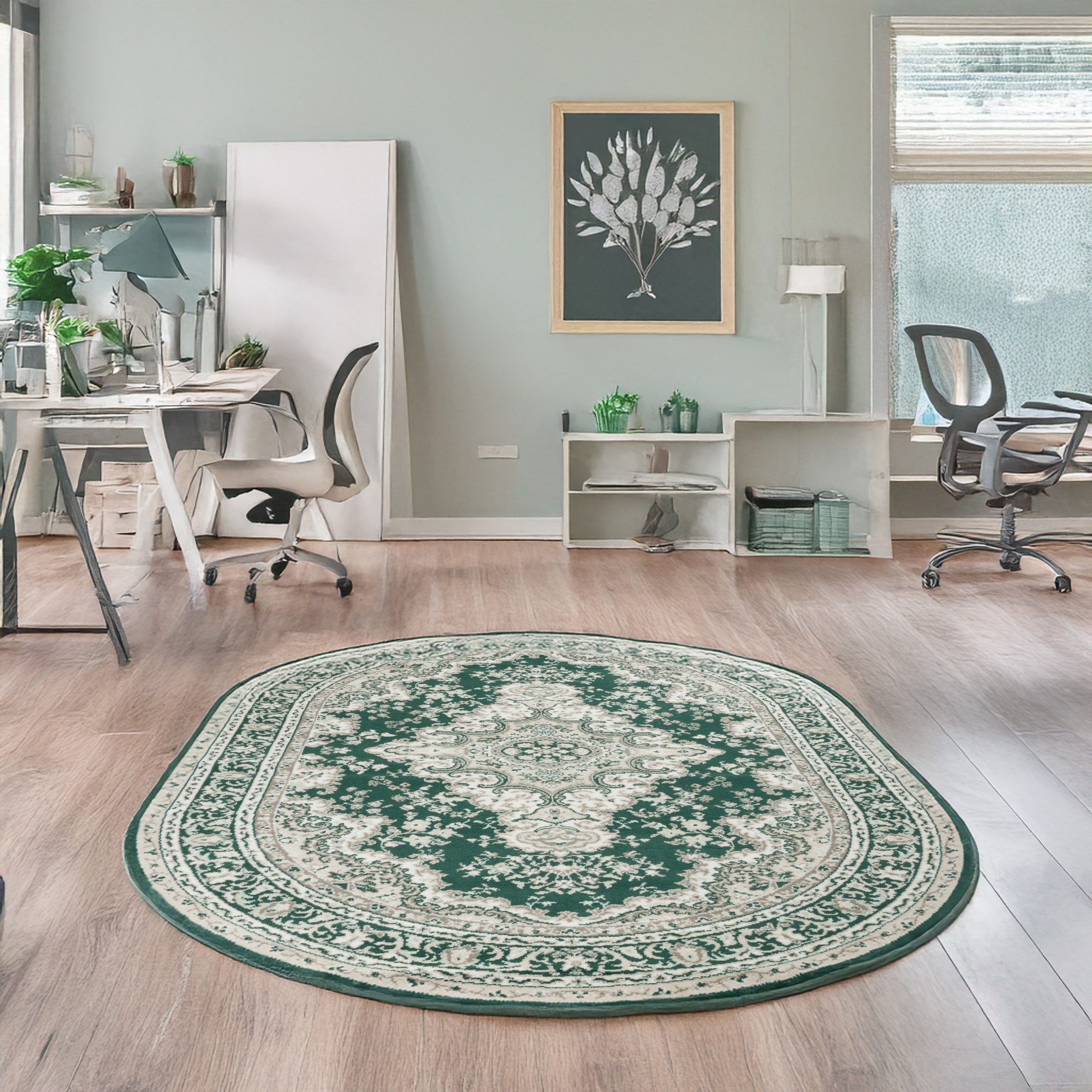 my home Teppich »Oriental, Made in Belgium«, oval, 7 mm Höhe, Orient-Optik, günstig online kaufen