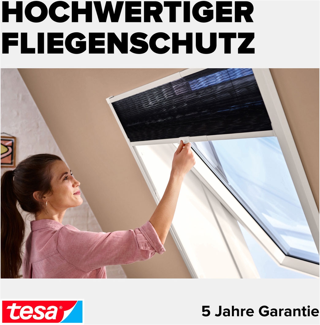 tesa Insektenschutz-Fensterrahmen »Fliegengitter-Plissee für Dachfenster Premium« 1 Stk. tlg. Mückenschutz ohne Bohren