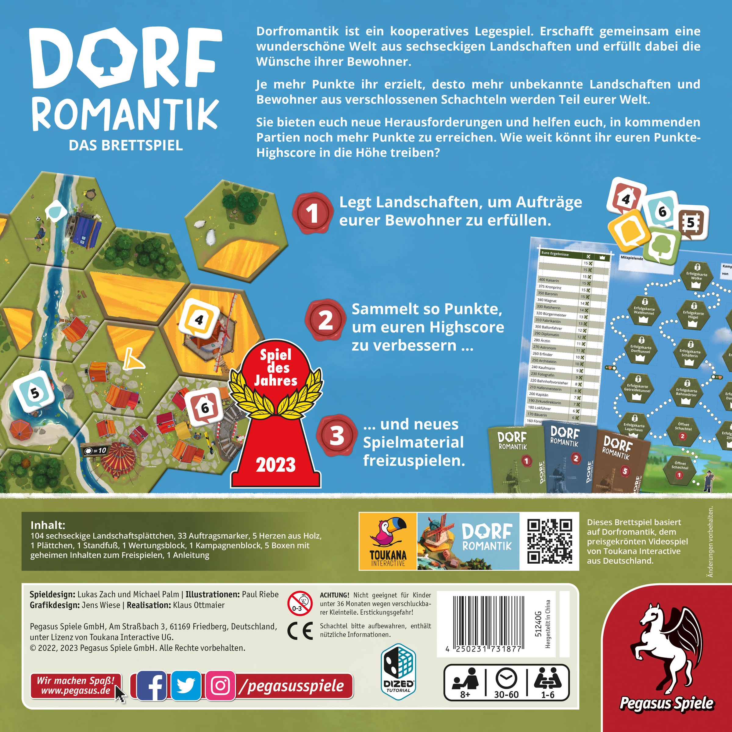 Pegasus Spiele Spiel »Dorfromantik«, Made in Europe