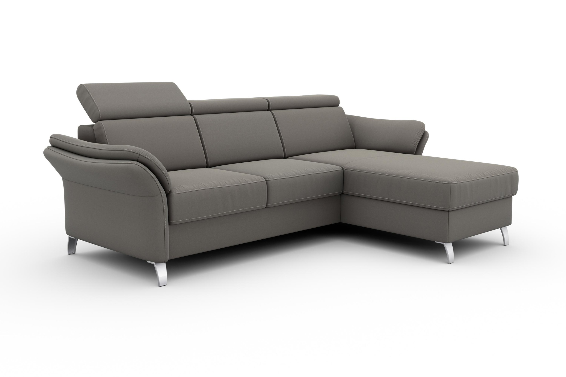sit&more Ecksofa »Vincenzo L-Form«, inklusive Kopfteilverstellung, wahlweise mit Bettfunktion, Bettkasten