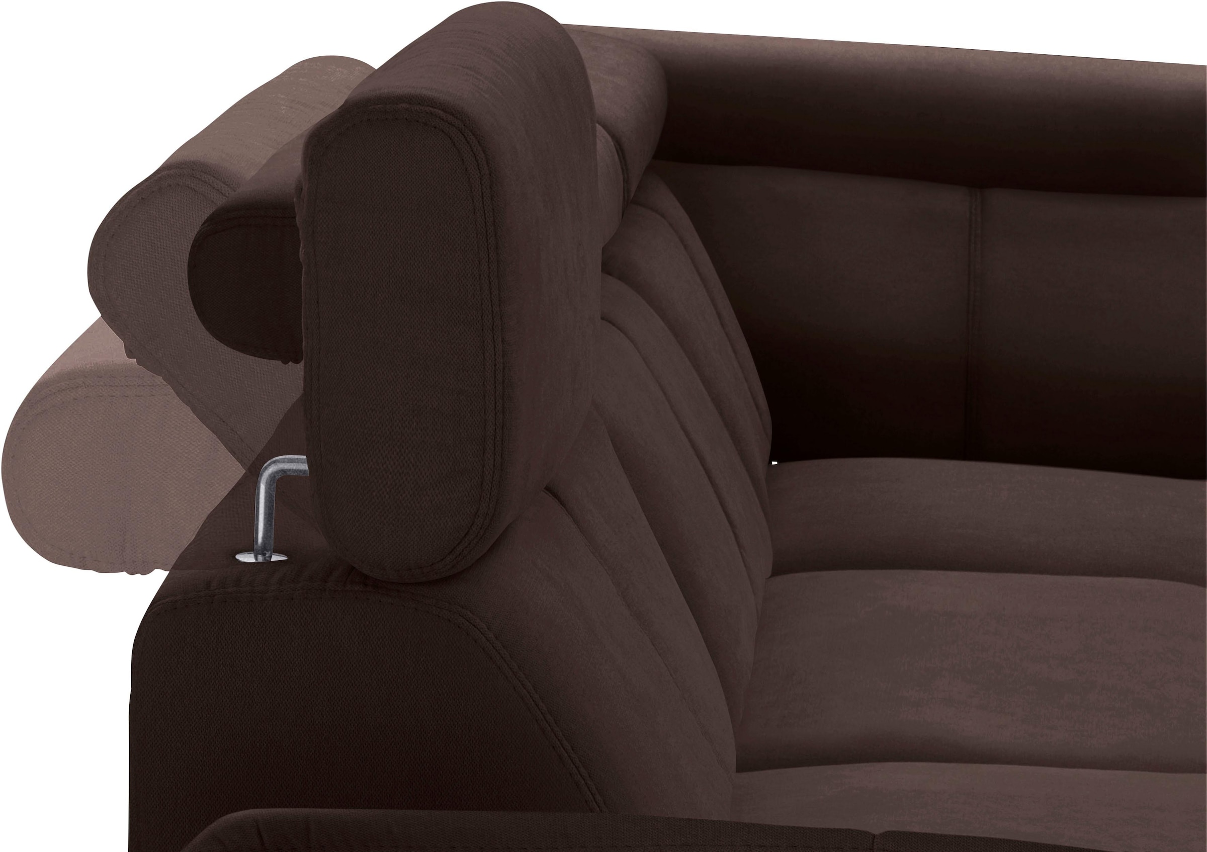 exxpo - sofa fashion Ecksofa »Salerno, klassisch modernes Funktionssofa, hoher Sitzkomfort, L-Form«, inkl. Kopf- und Armteilverstellung, wahlweise mit Bettfunktion
