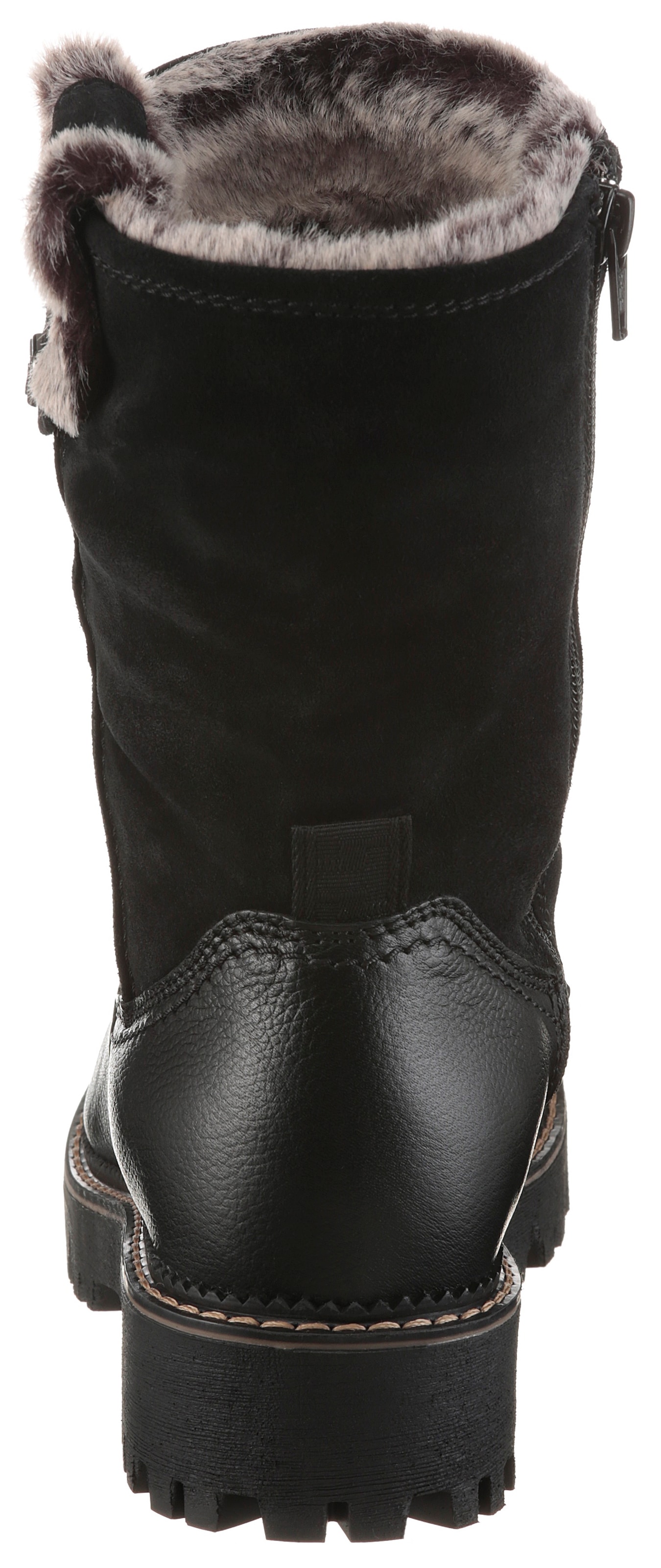 Tamaris Winterstiefelette  , Blockabsatz, Winterboots mit Falten im slouchy Look