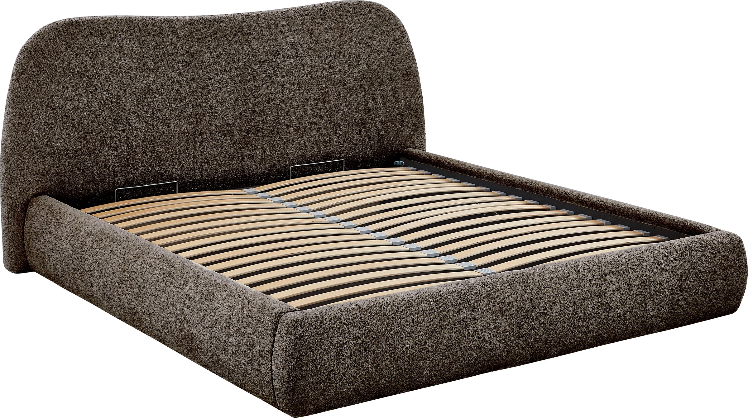 ATLANTIC home collection Polsterbett »Sophie«, mit oder ohne Stauraum, hochwertiger Bouclé-Bezug