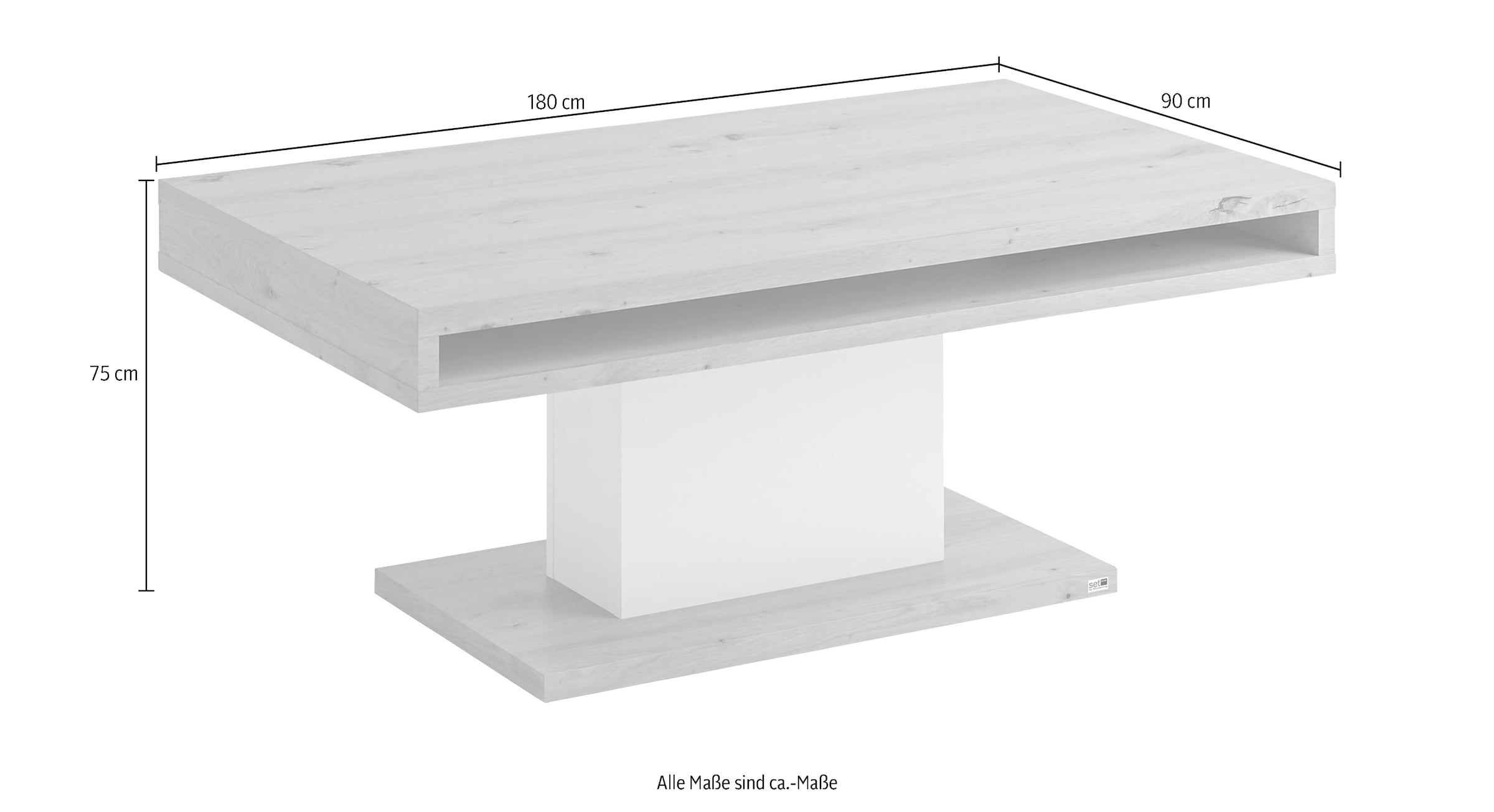 set one by Musterring Couchtisch »Lancaster« Wahlweise in  2 Farben, Maße (BxHxT in cm) 110 x 45 x 65 cm