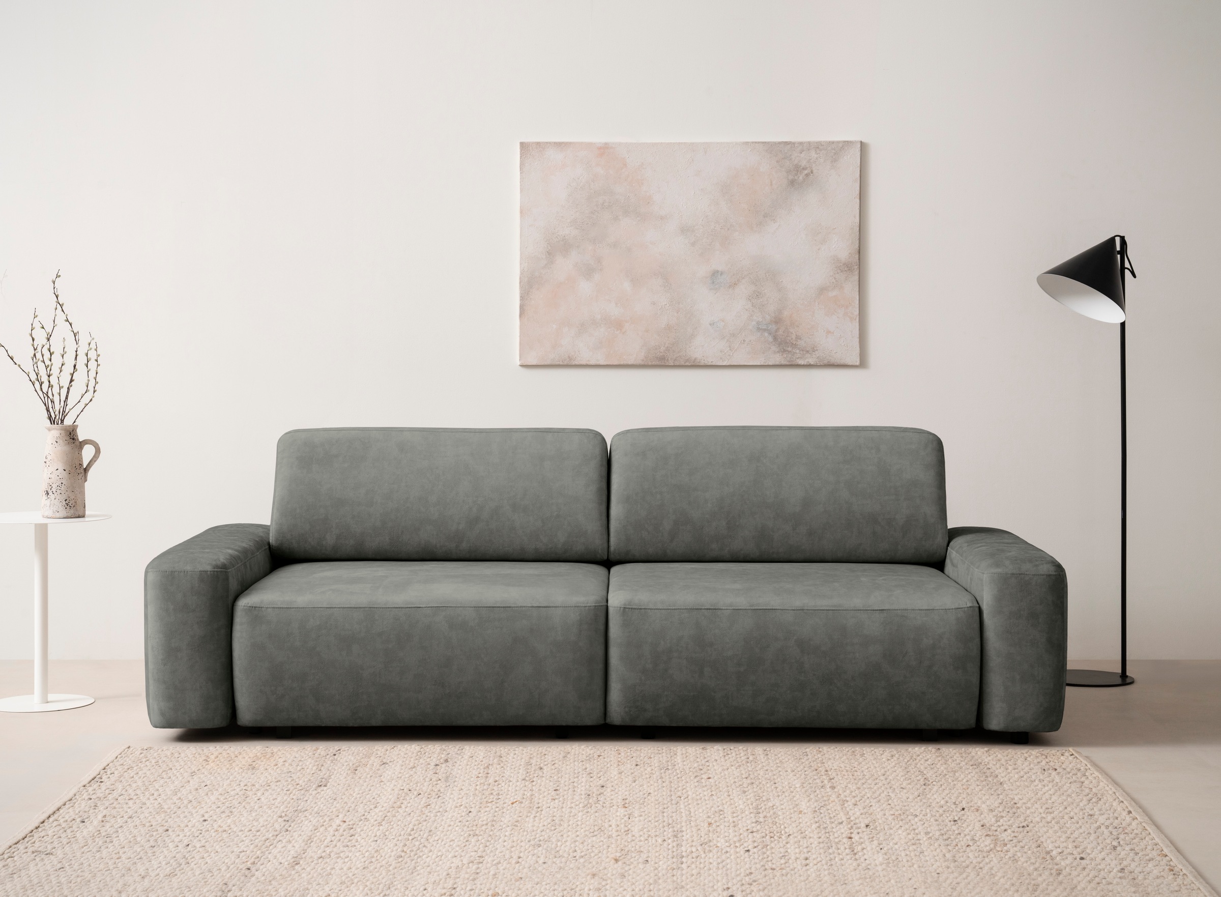 INOSIGN 3-Sitzer »TORGE (257cm), Sofa,Schlafsofa in Cord, Samtvelours, Stru günstig online kaufen