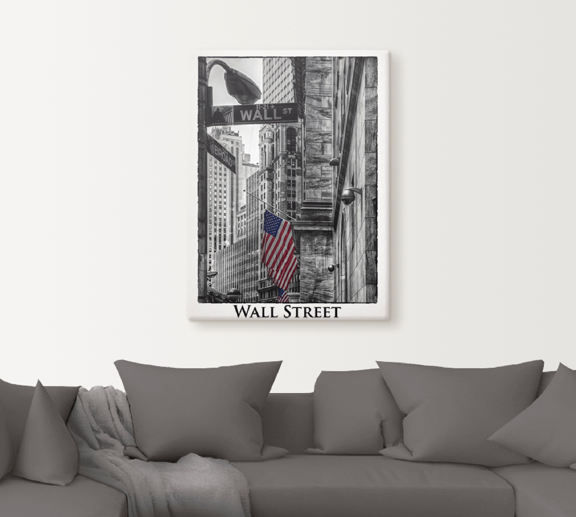 Artland Wandbild »New York Wall Street«, Amerika, (1 St.), als Leinwandbild, Poster in verschied. Größen